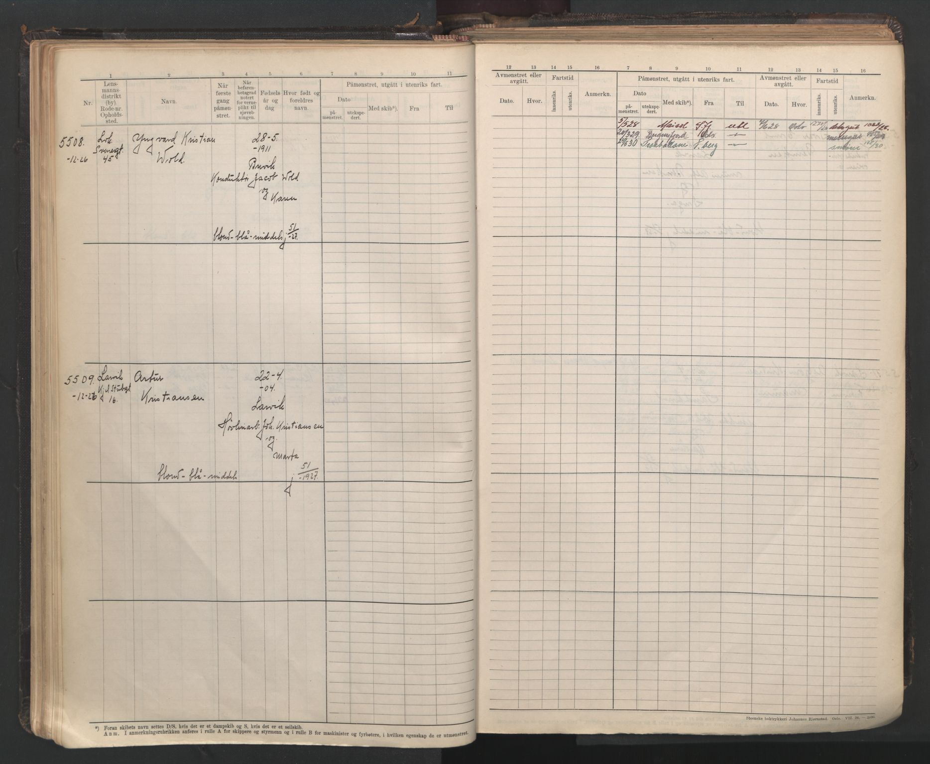 Larvik innrulleringskontor, AV/SAKO-A-787/F/Fc/L0013: Hovedrulle, 1926-1946, p. 57