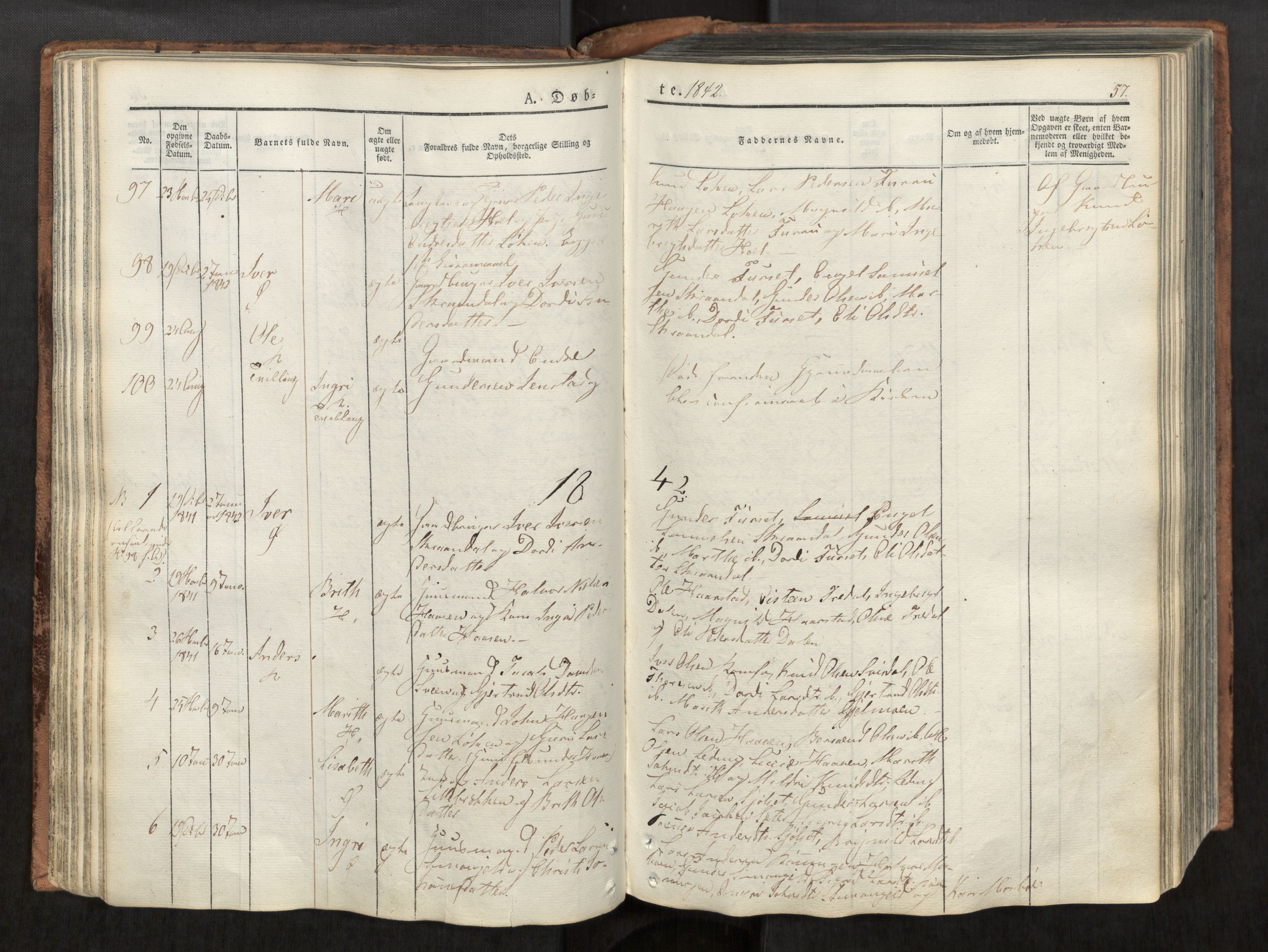 Ministerialprotokoller, klokkerbøker og fødselsregistre - Møre og Romsdal, SAT/A-1454/590/L1012: Parish register (official) no. 590A04, 1832-1846, p. 57