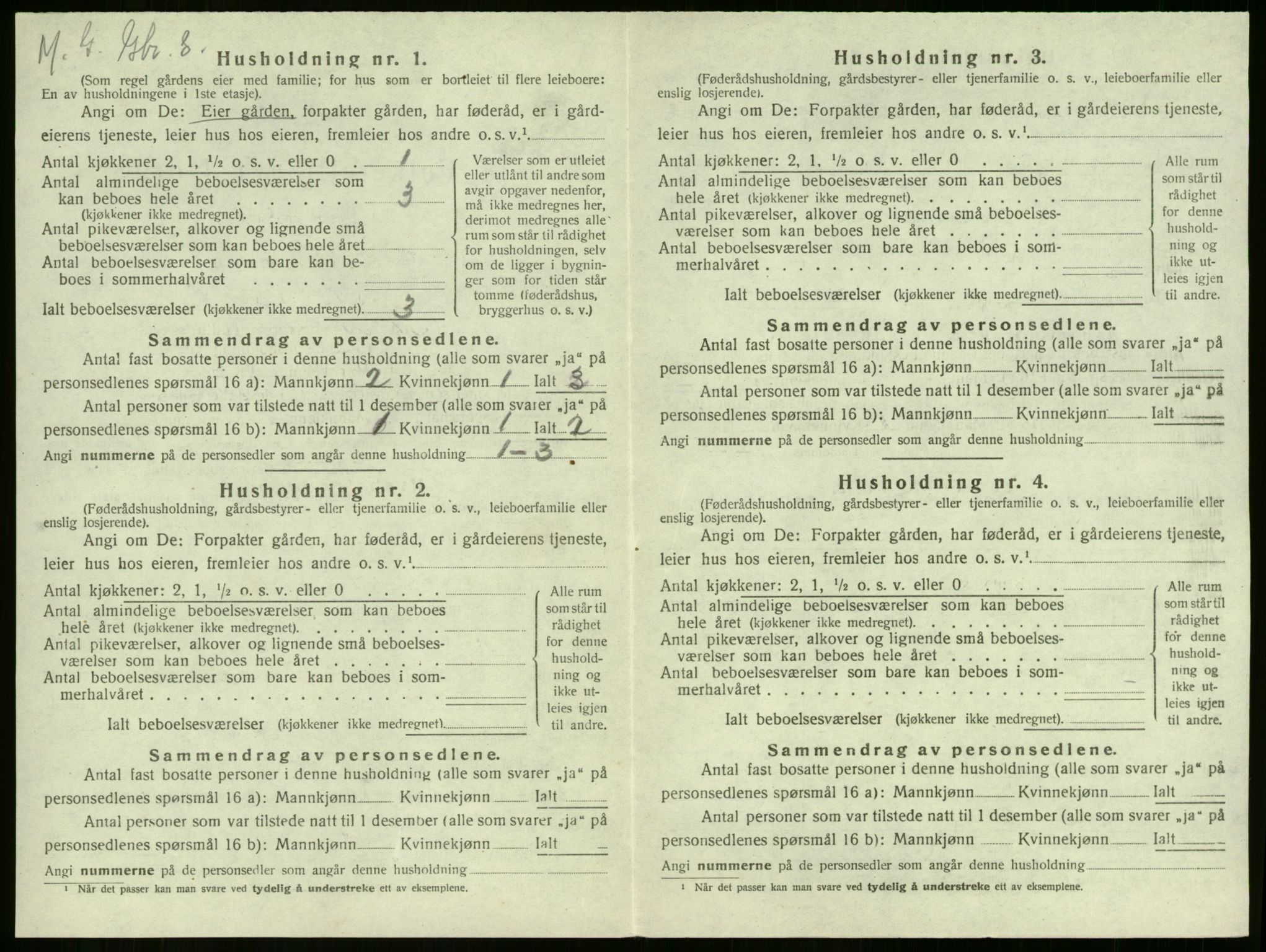 SAKO, 1920 census for Sem, 1920, p. 1241