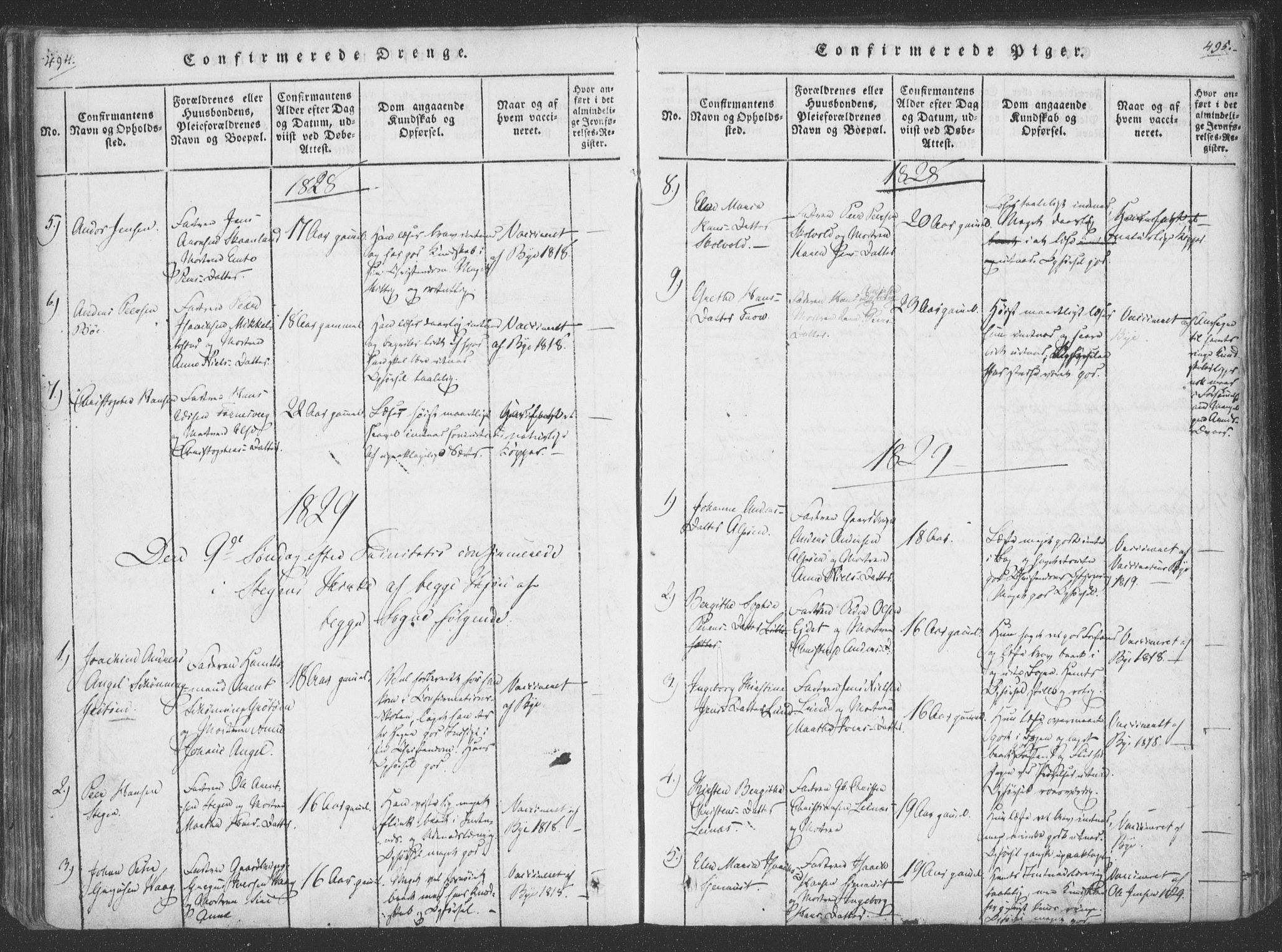 Ministerialprotokoller, klokkerbøker og fødselsregistre - Nordland, SAT/A-1459/855/L0798: Parish register (official) no. 855A06, 1821-1835, p. 494-495