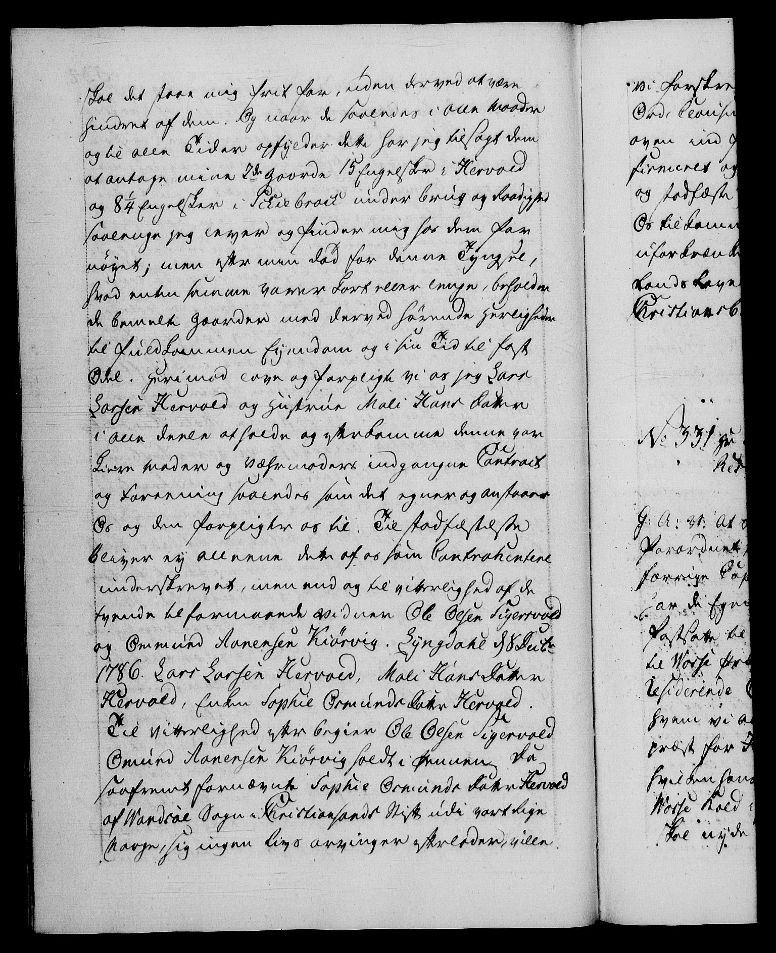 Danske Kanselli 1572-1799, RA/EA-3023/F/Fc/Fca/Fcaa/L0051: Norske registre, 1786-1787, p. 534b