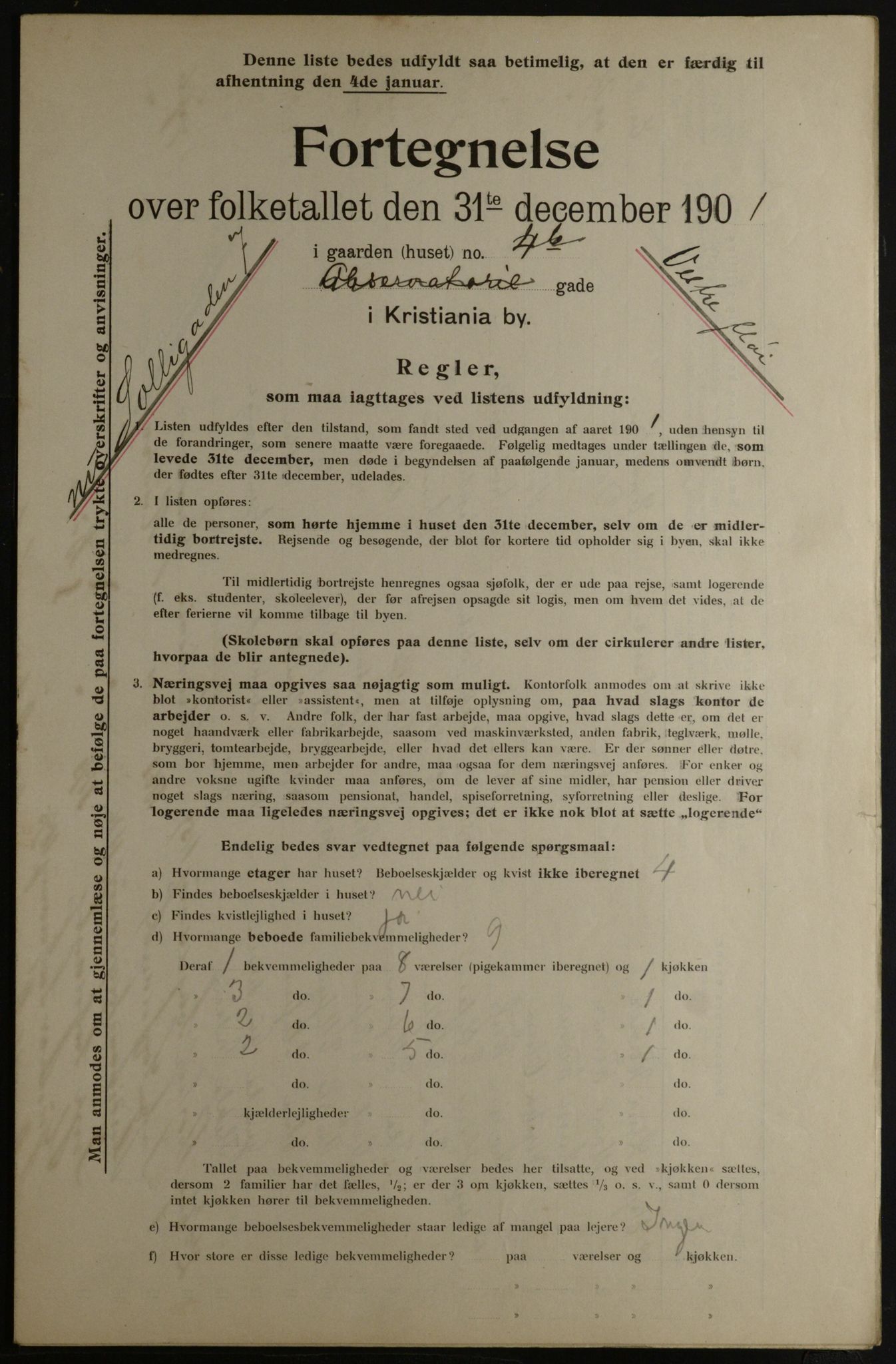 OBA, Municipal Census 1901 for Kristiania, 1901, p. 15351