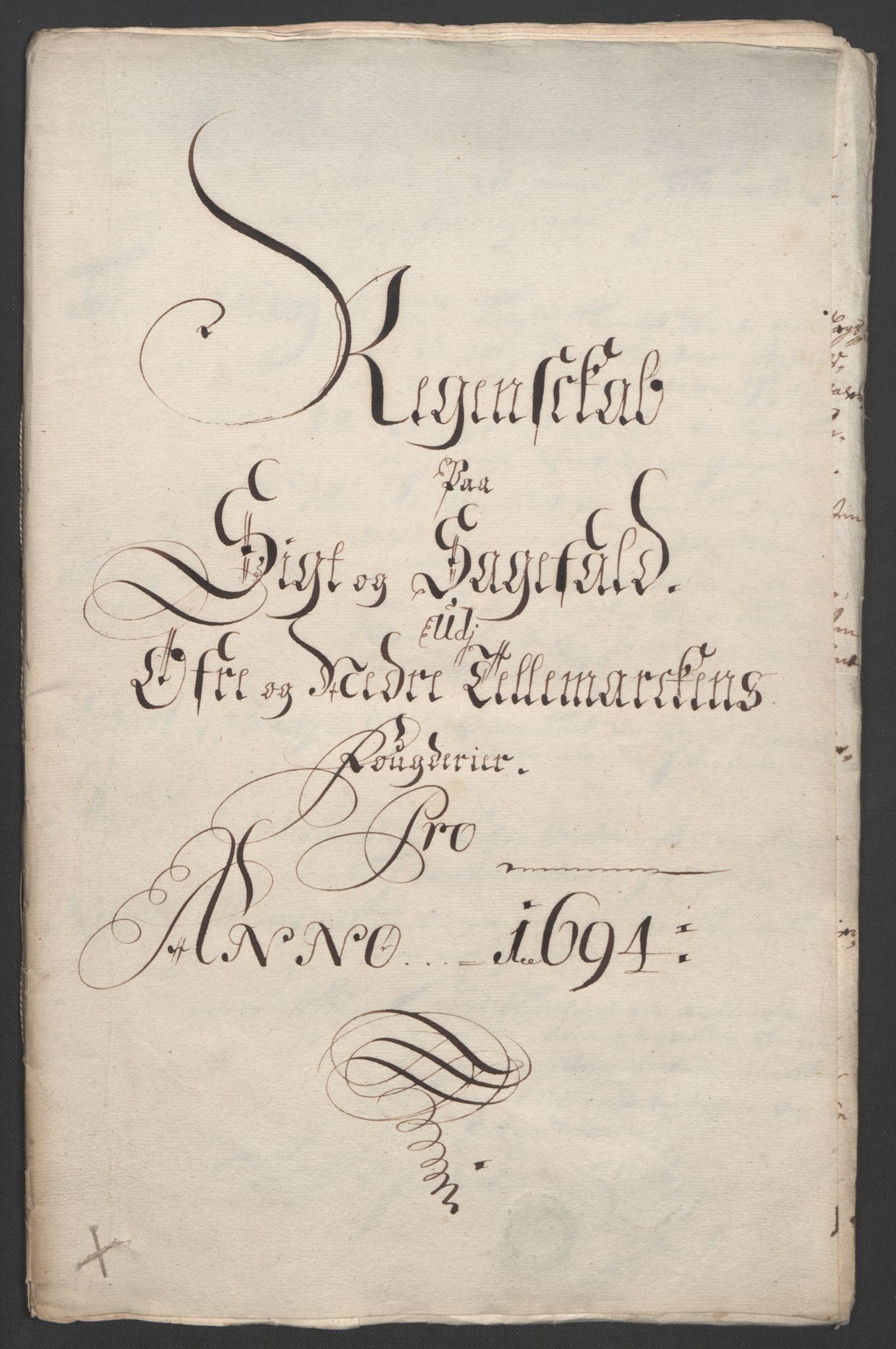 Rentekammeret inntil 1814, Reviderte regnskaper, Fogderegnskap, RA/EA-4092/R36/L2092: Fogderegnskap Øvre og Nedre Telemark og Bamble, 1694, p. 36