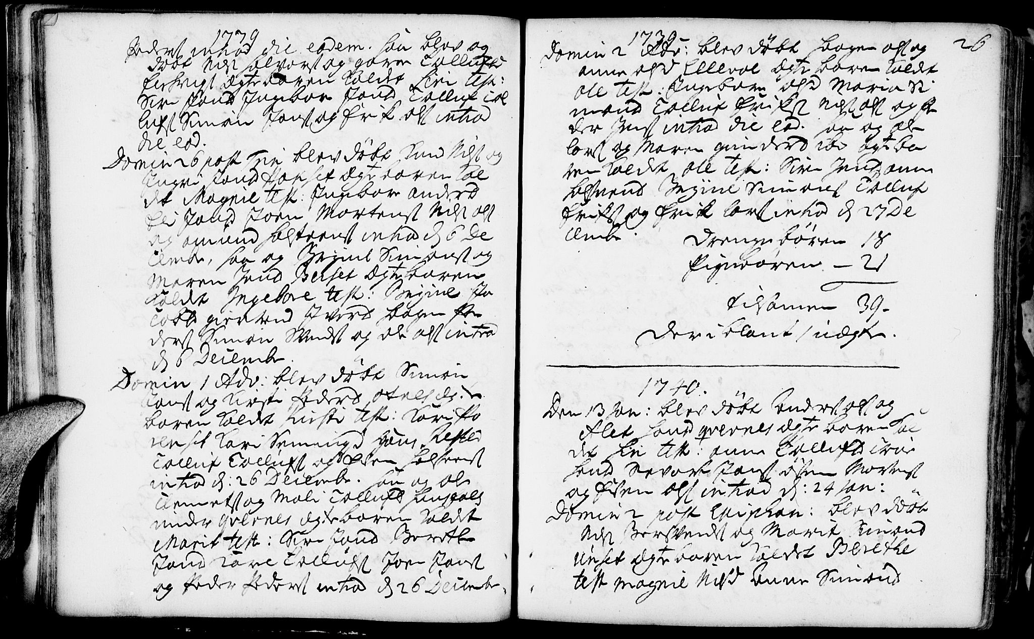 Rendalen prestekontor, SAH/PREST-054/H/Ha/Haa/L0001: Parish register (official) no. 1, 1733-1787, p. 26