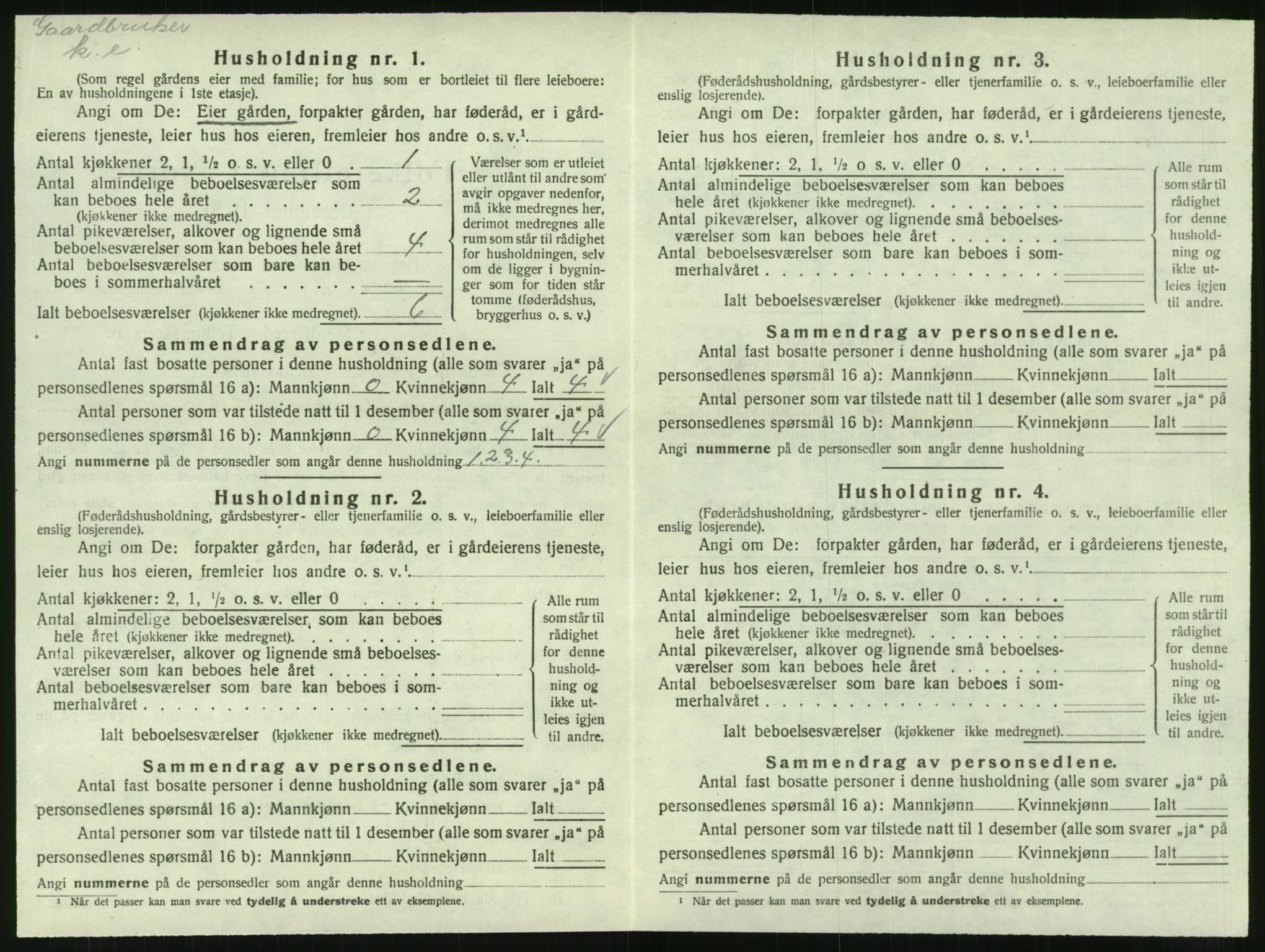 SAT, 1920 census for Velfjord, 1920, p. 468