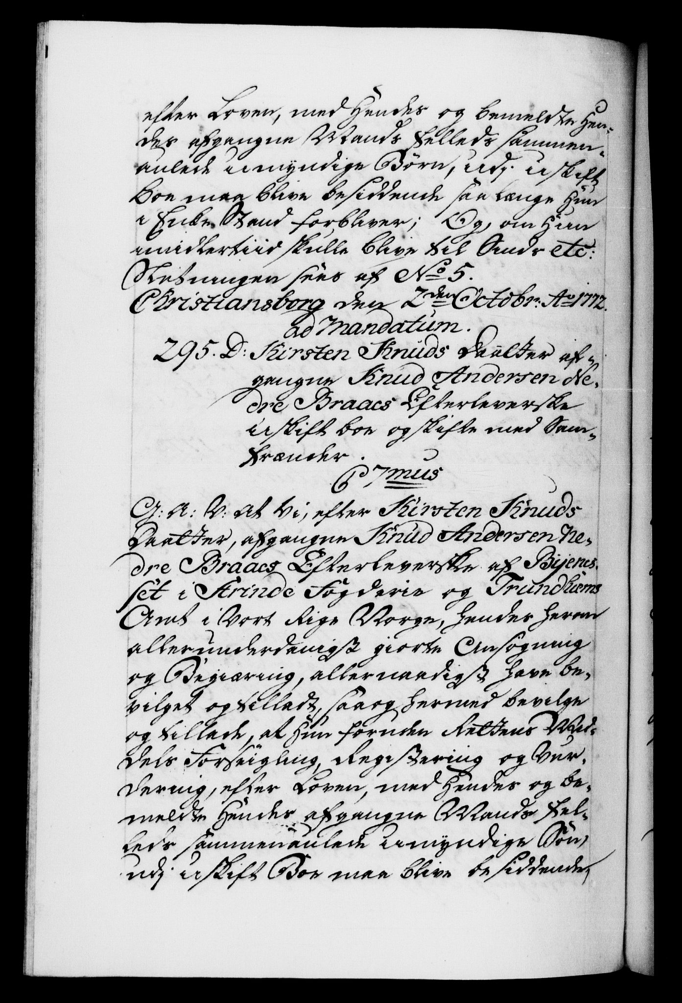 Danske Kanselli 1572-1799, AV/RA-EA-3023/F/Fc/Fca/Fcaa/L0045: Norske registre "Norske eller 3. dept.s åpne brev, 1771-1773, p. 423b