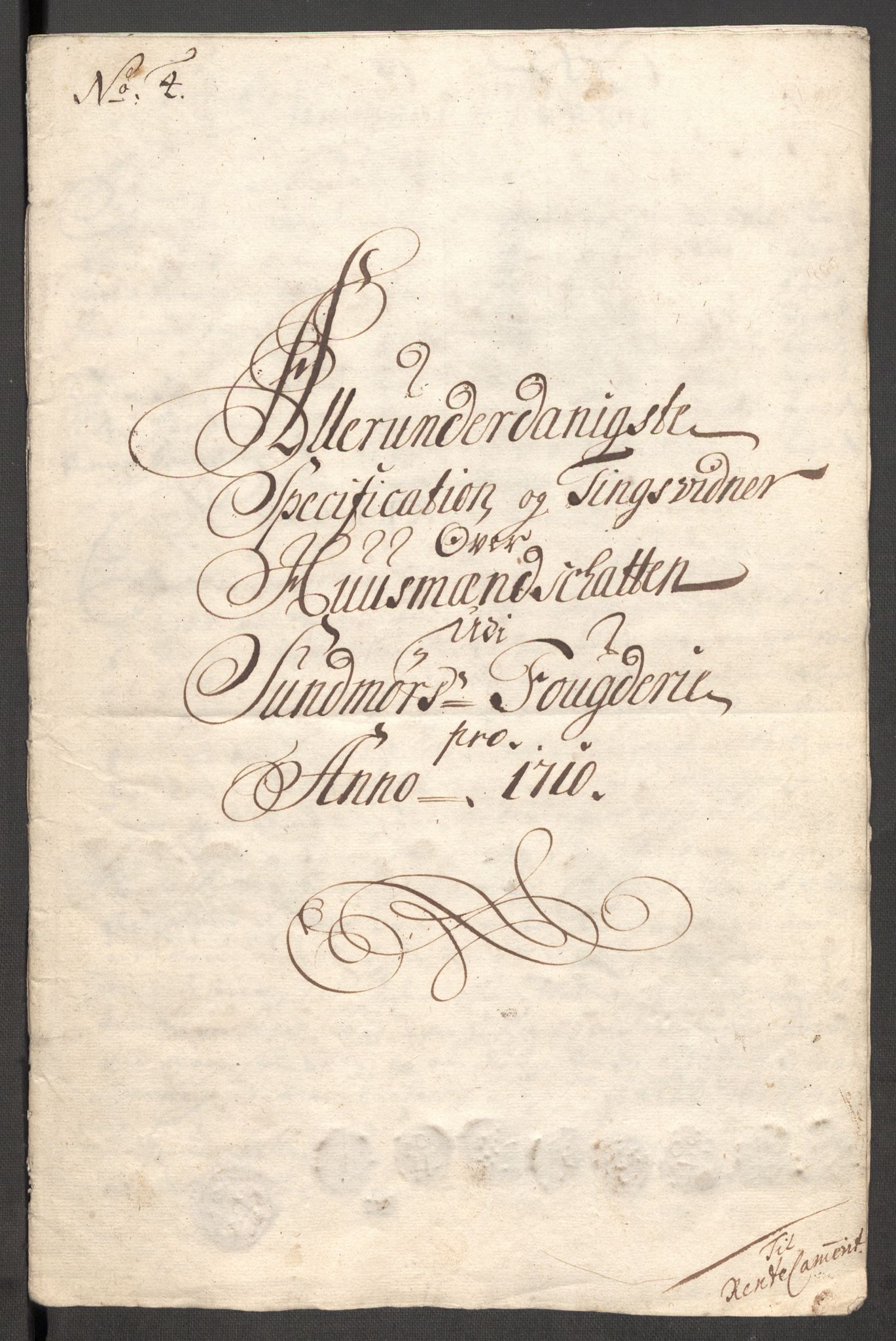 Rentekammeret inntil 1814, Reviderte regnskaper, Fogderegnskap, RA/EA-4092/R54/L3563: Fogderegnskap Sunnmøre, 1710, p. 39