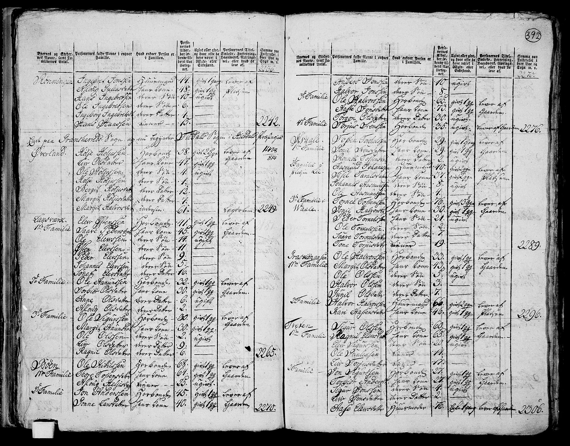 RA, 1801 census for 0827P Hjartdal, 1801, p. 391b-392a