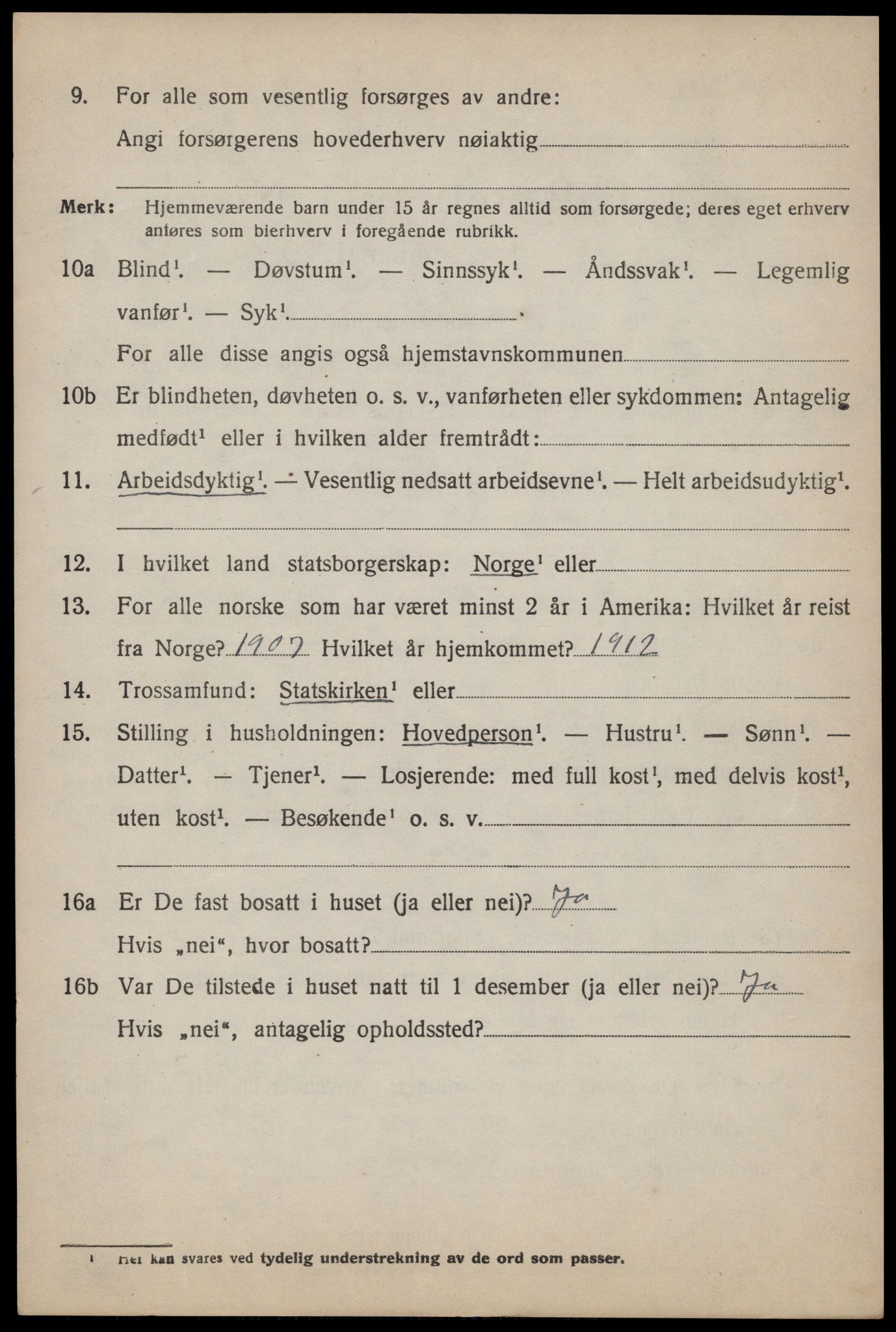 SAST, 1920 census for Forsand, 1920, p. 2778