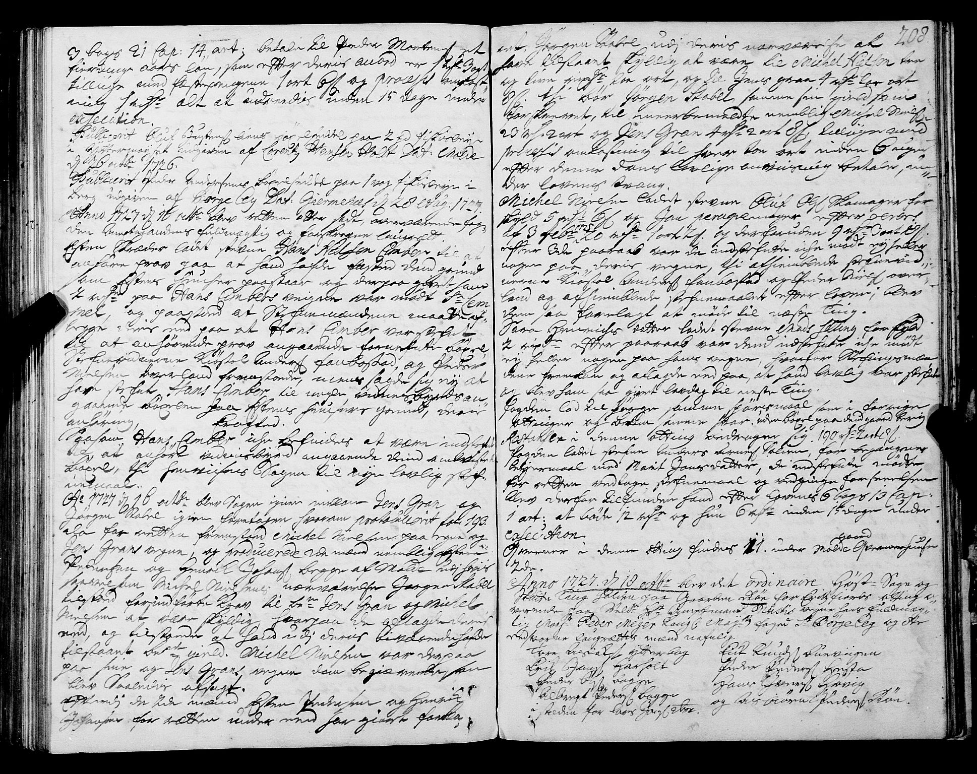 Romsdal sorenskriveri, SAT/A-4149/1/1/1A/L0009: Tingbok, 1722-1728, p. 207b-208a