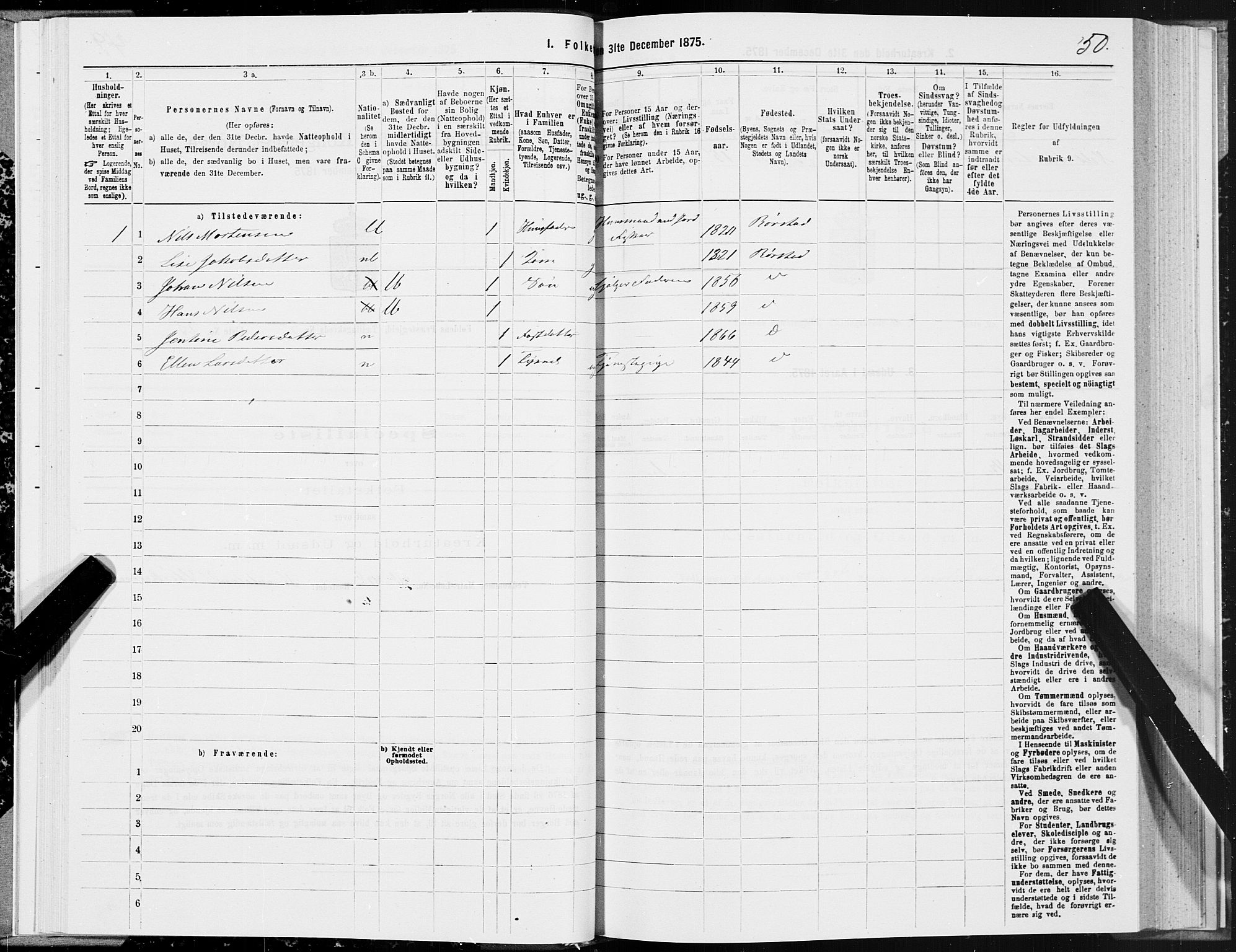 SAT, 1875 census for 1845P Folda, 1875, p. 2050