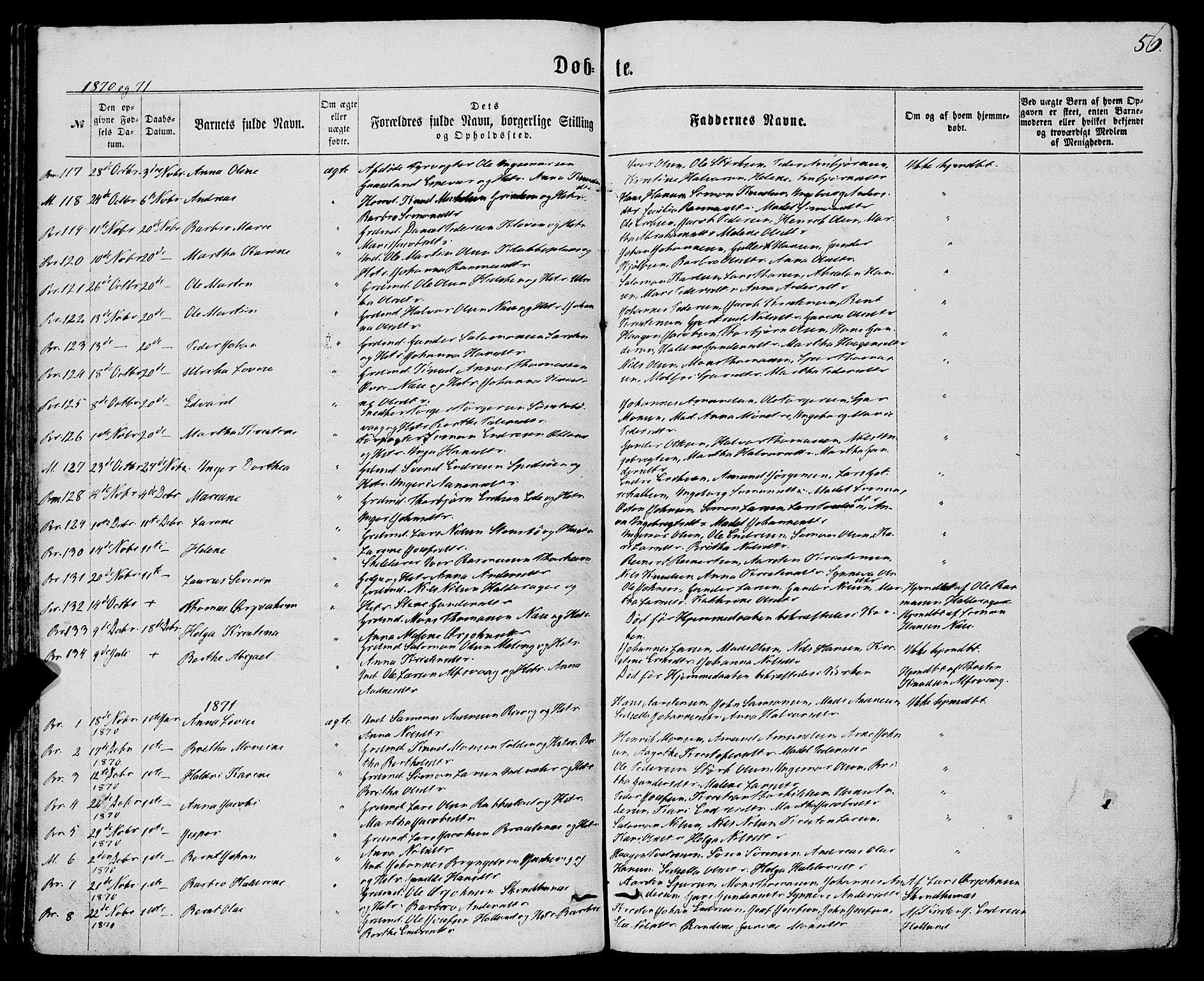 Finnås sokneprestembete, SAB/A-99925/H/Ha/Haa/Haaa/L0008: Parish register (official) no. A 8, 1863-1872, p. 56