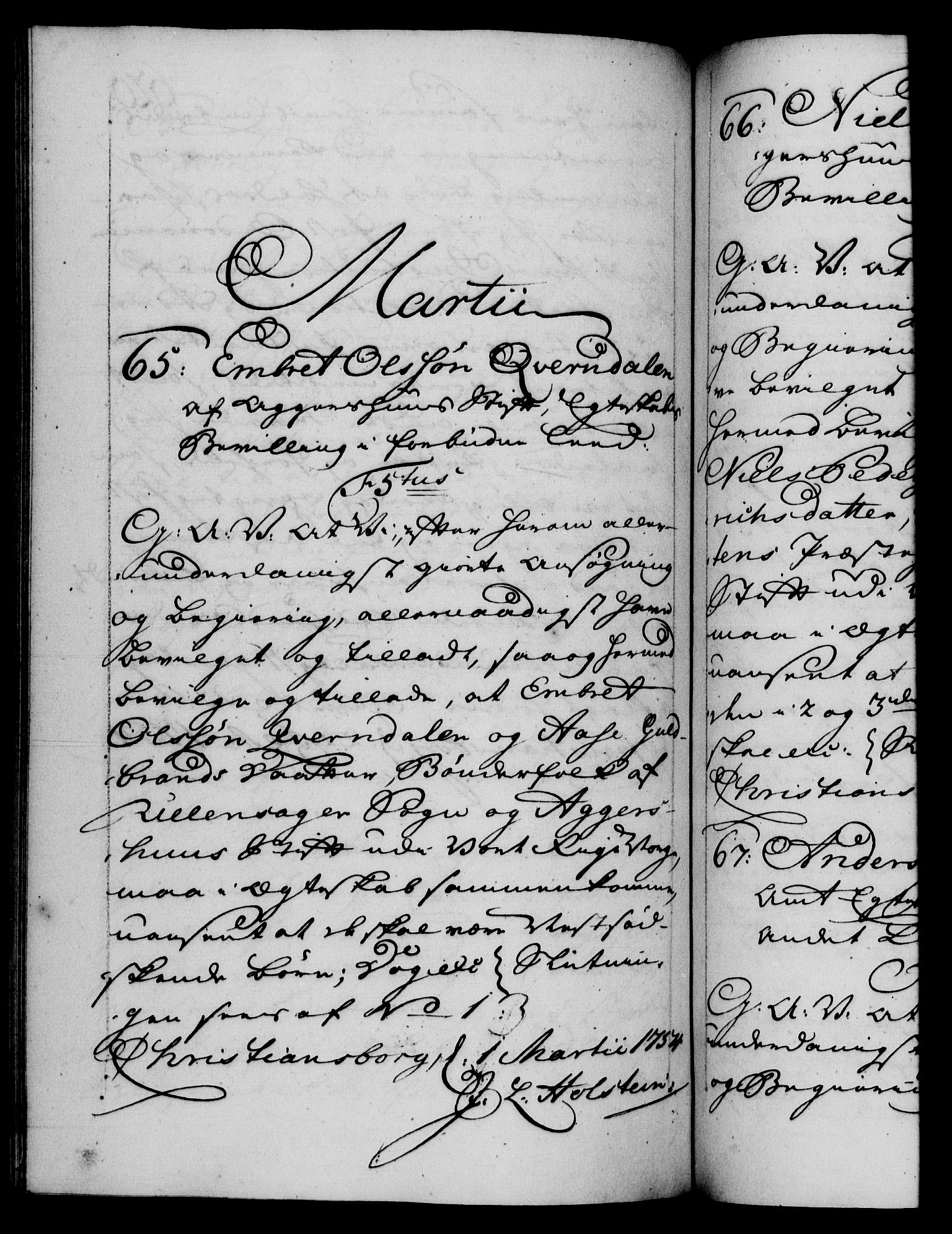 Danske Kanselli 1572-1799, AV/RA-EA-3023/F/Fc/Fca/Fcaa/L0038: Norske registre, 1753-1754, p. 620b