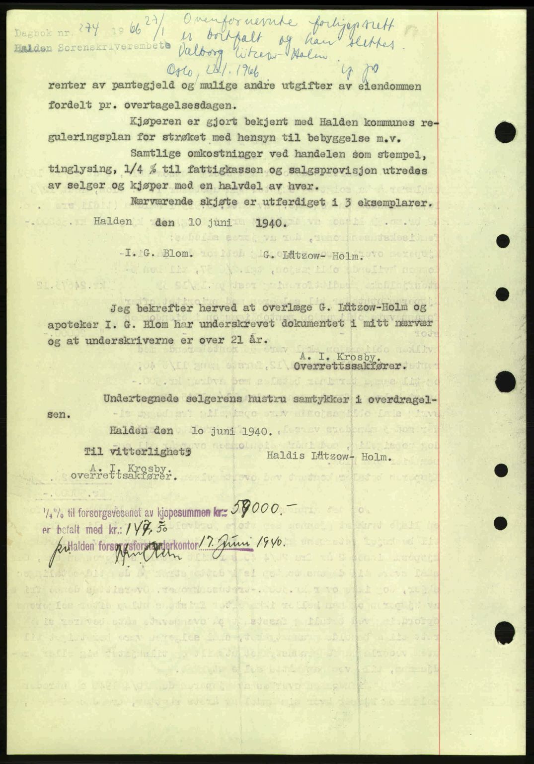 Idd og Marker sorenskriveri, AV/SAO-A-10283/G/Gb/Gbb/L0004: Mortgage book no. A4, 1940-1941, Diary no: : 507/1940