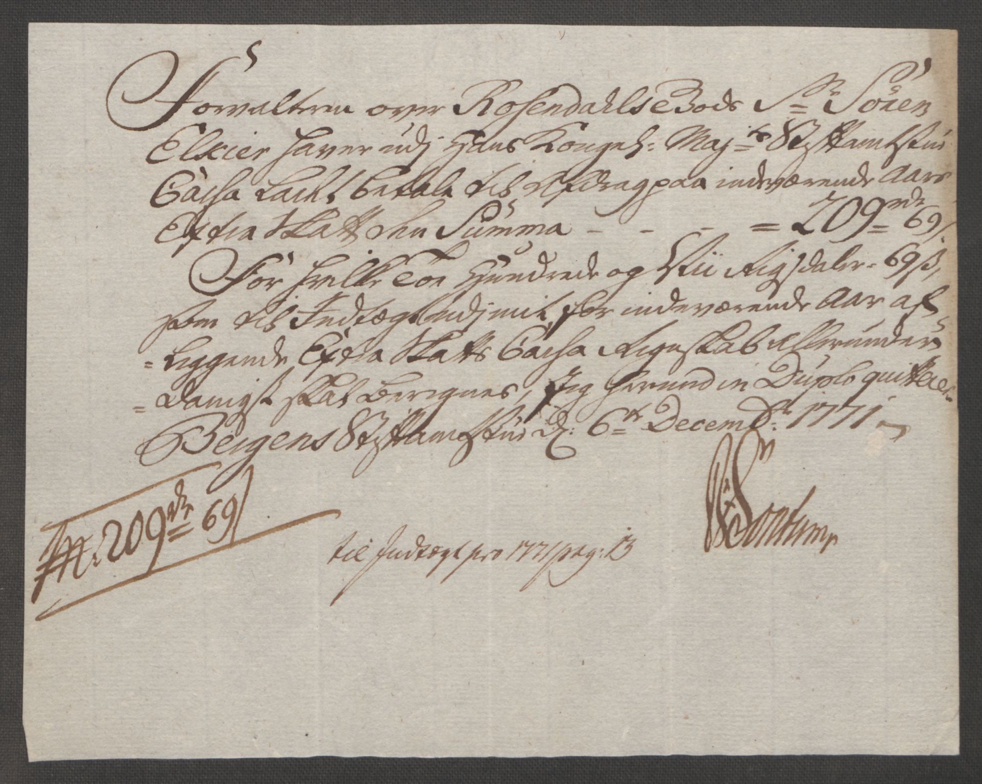 Rentekammeret inntil 1814, Reviderte regnskaper, Fogderegnskap, AV/RA-EA-4092/R49/L3157: Ekstraskatten Rosendal Baroni, 1762-1772, p. 343