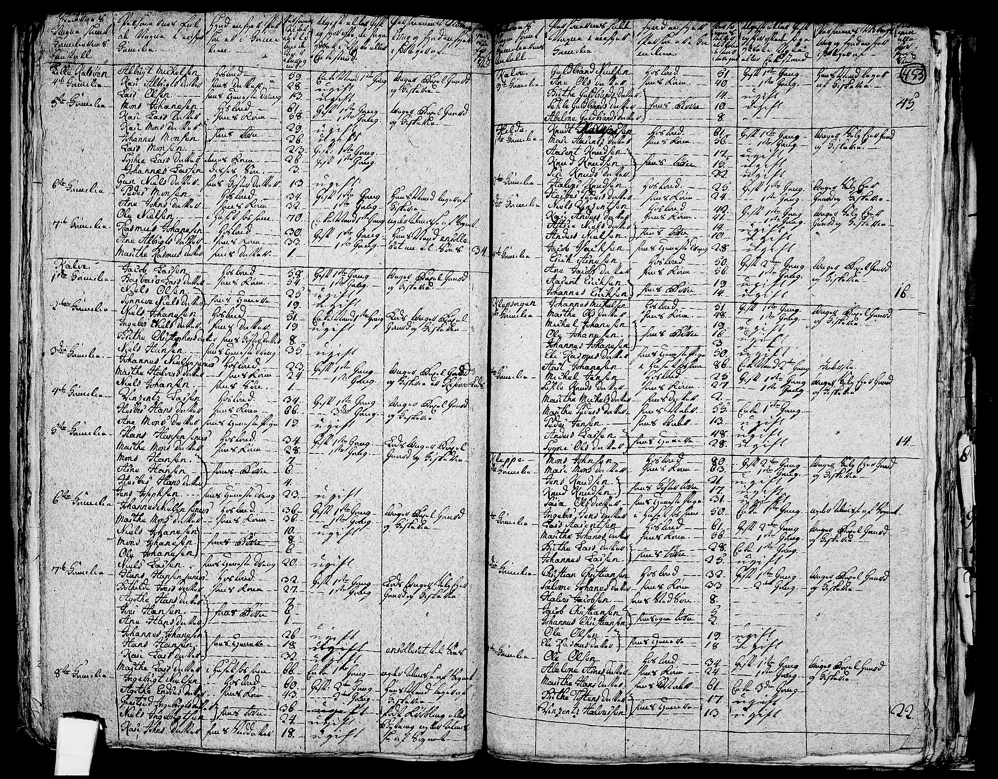 RA, 1801 census for 1245P Sund, 1801, p. 452b-453a