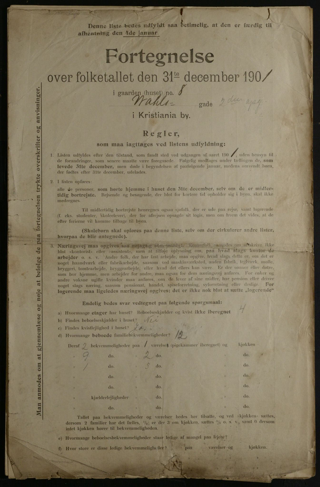 OBA, Municipal Census 1901 for Kristiania, 1901, p. 18646