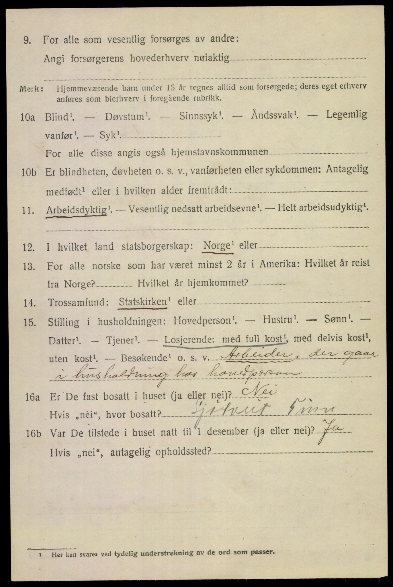 SAKO, 1920 census for Tinn, 1920, p. 4653