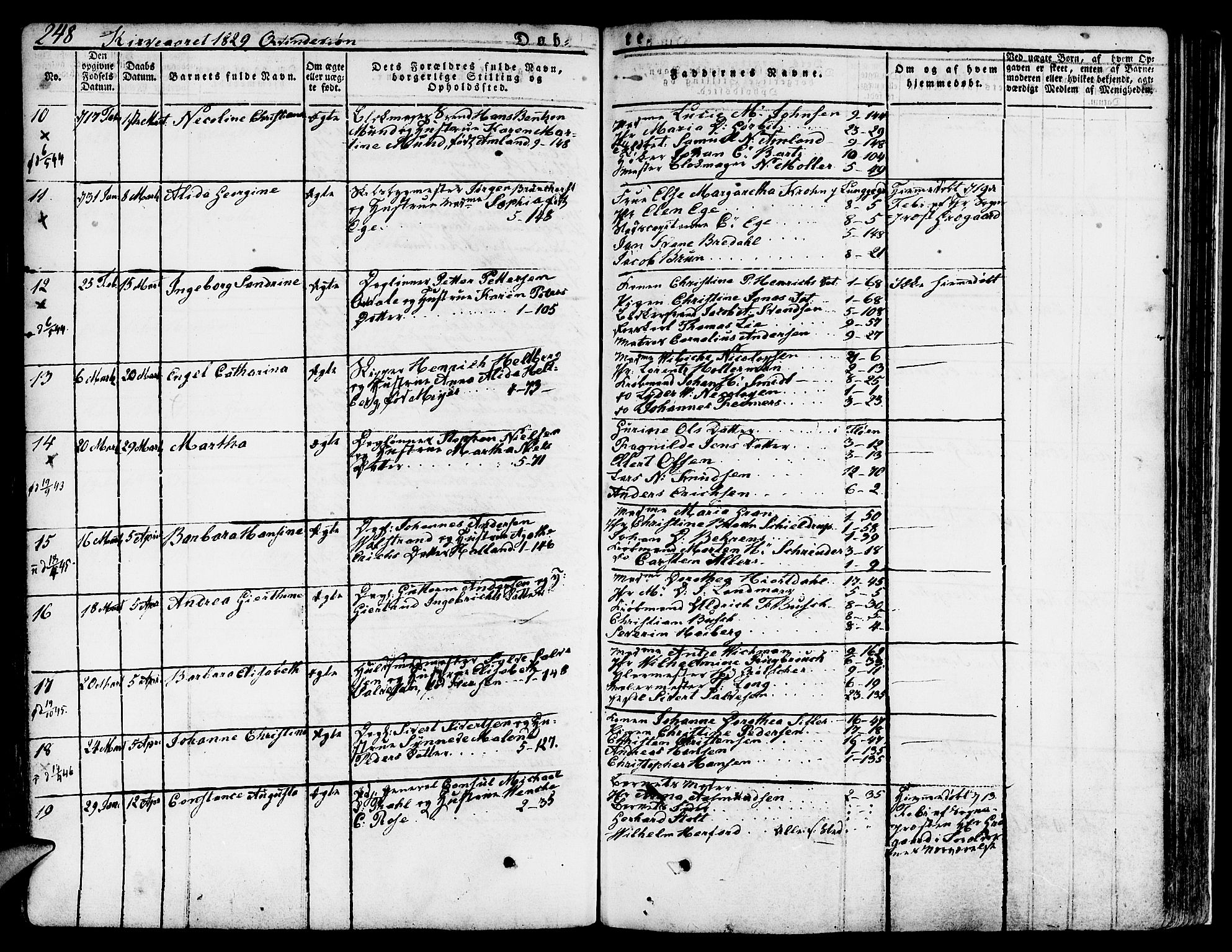 Nykirken Sokneprestembete, SAB/A-77101/H/Hab: Parish register (copy) no. A 5I, 1821-1841, p. 248