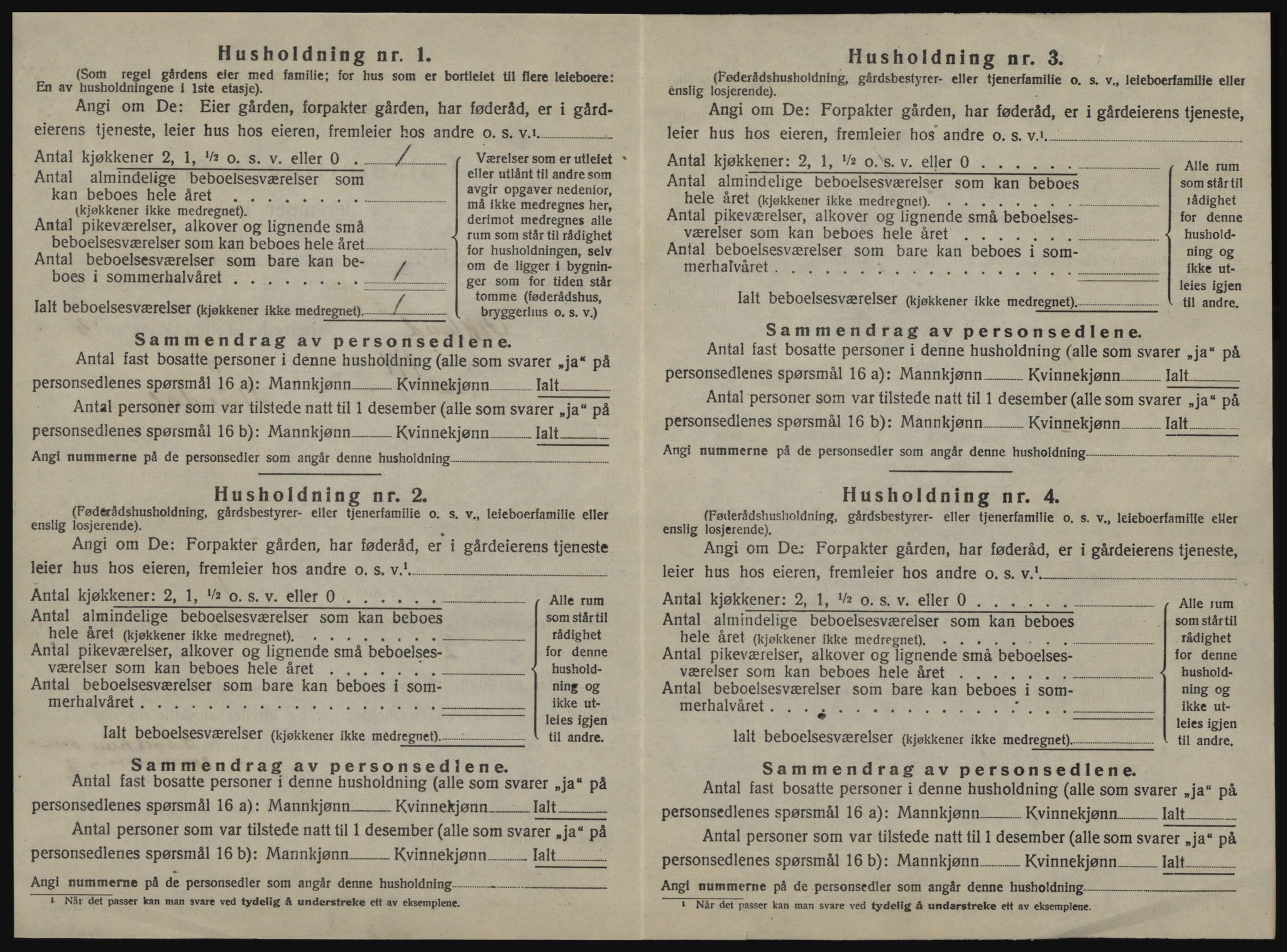 SAT, 1920 census for Orkland, 1920, p. 743