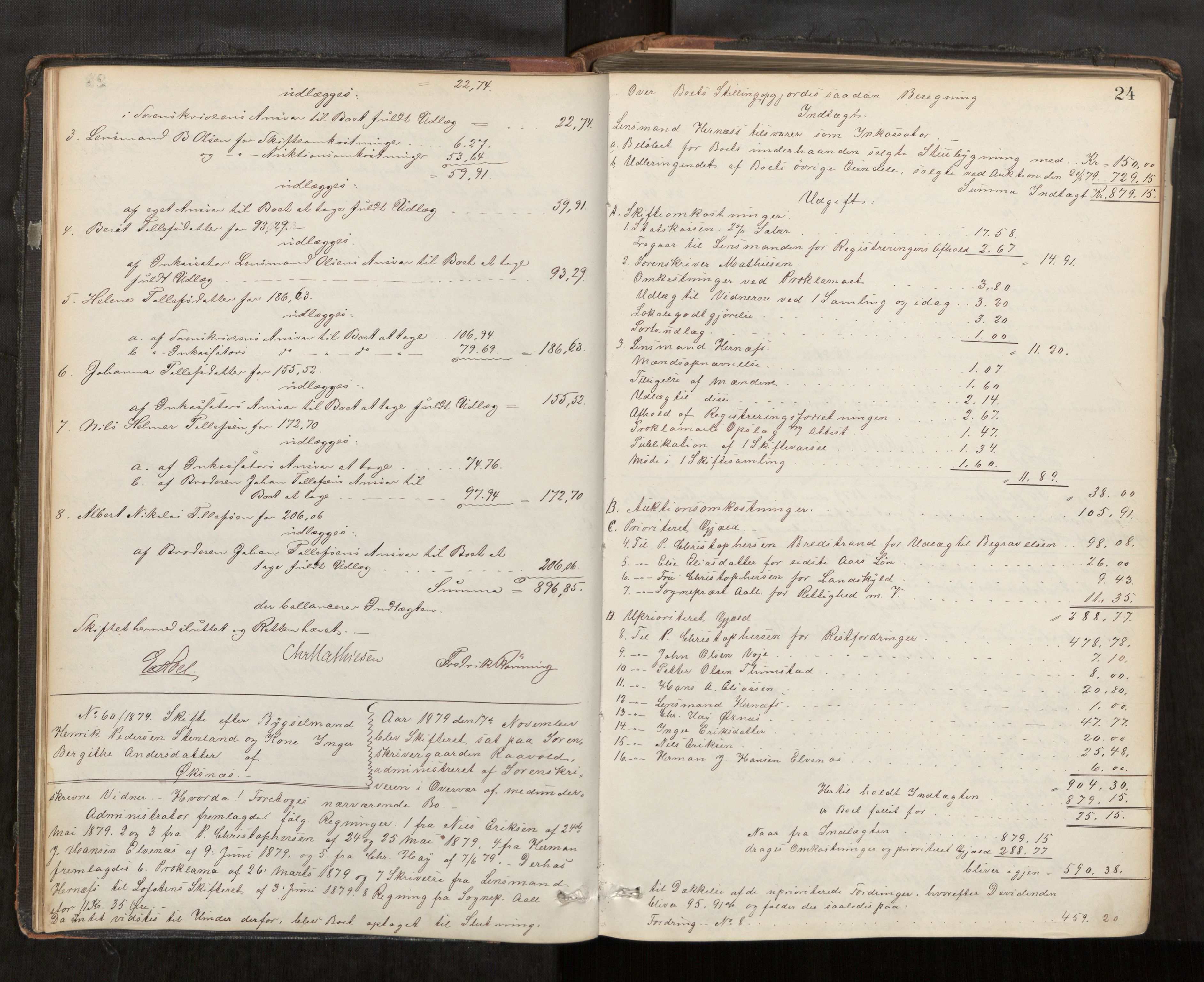 Vesterålen sorenskriveri, AV/SAT-A-4180/1/3/3A/L0021: Skifteslutningsprotokoll, 1879-1890, p. 24