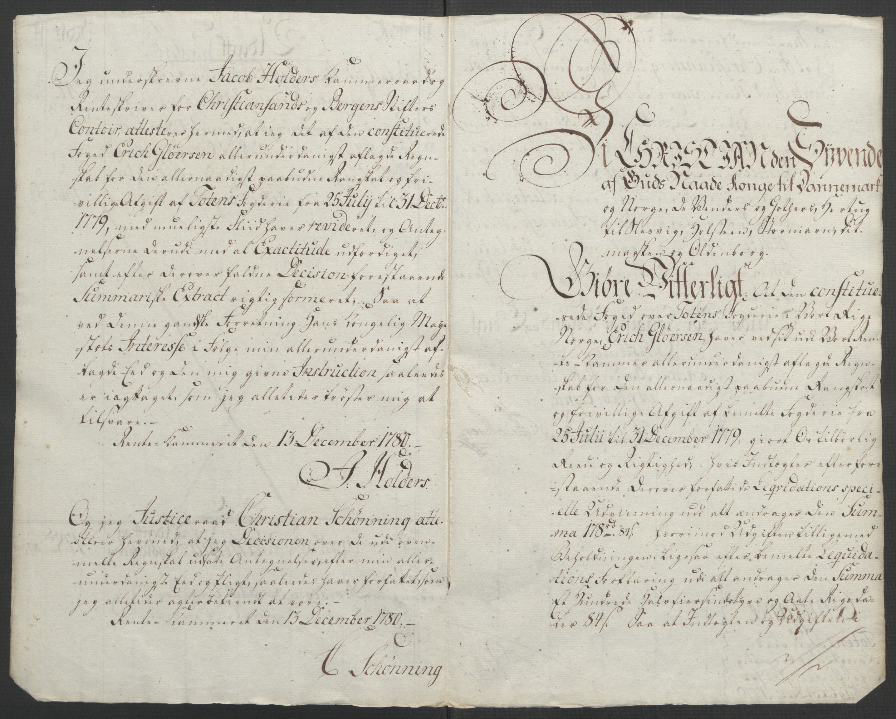 Rentekammeret inntil 1814, Reviderte regnskaper, Fogderegnskap, AV/RA-EA-4092/R19/L1399: Fogderegnskap Toten, Hadeland og Vardal, 1762-1783, p. 500