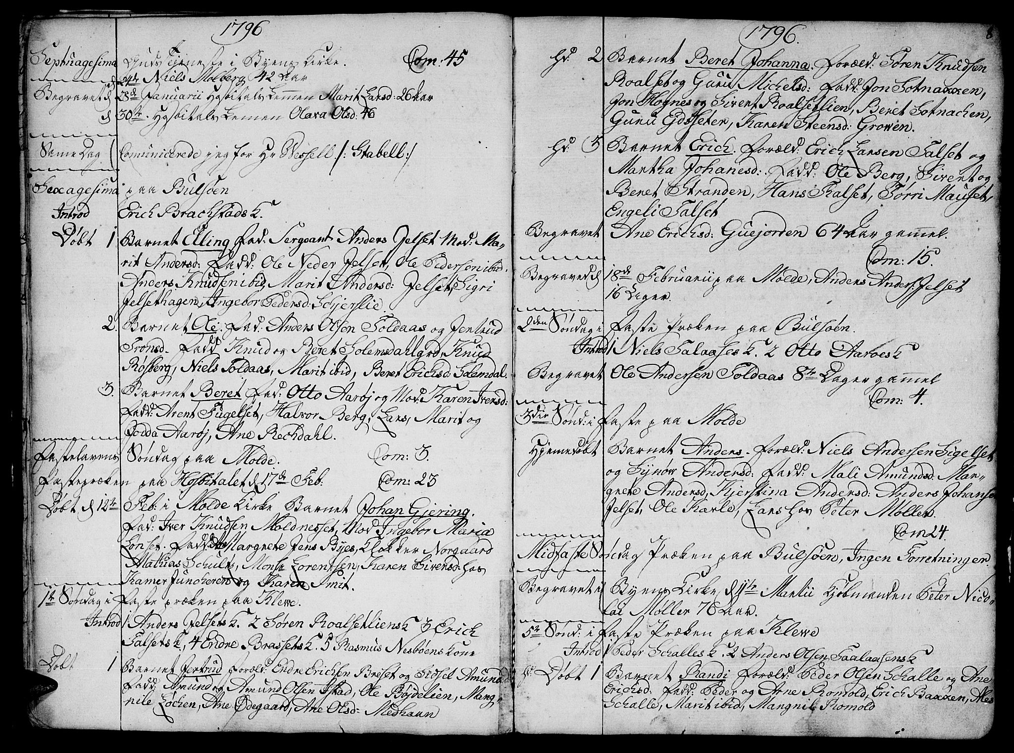 Ministerialprotokoller, klokkerbøker og fødselsregistre - Møre og Romsdal, AV/SAT-A-1454/555/L0649: Parish register (official) no. 555A02 /1, 1795-1821, p. 8