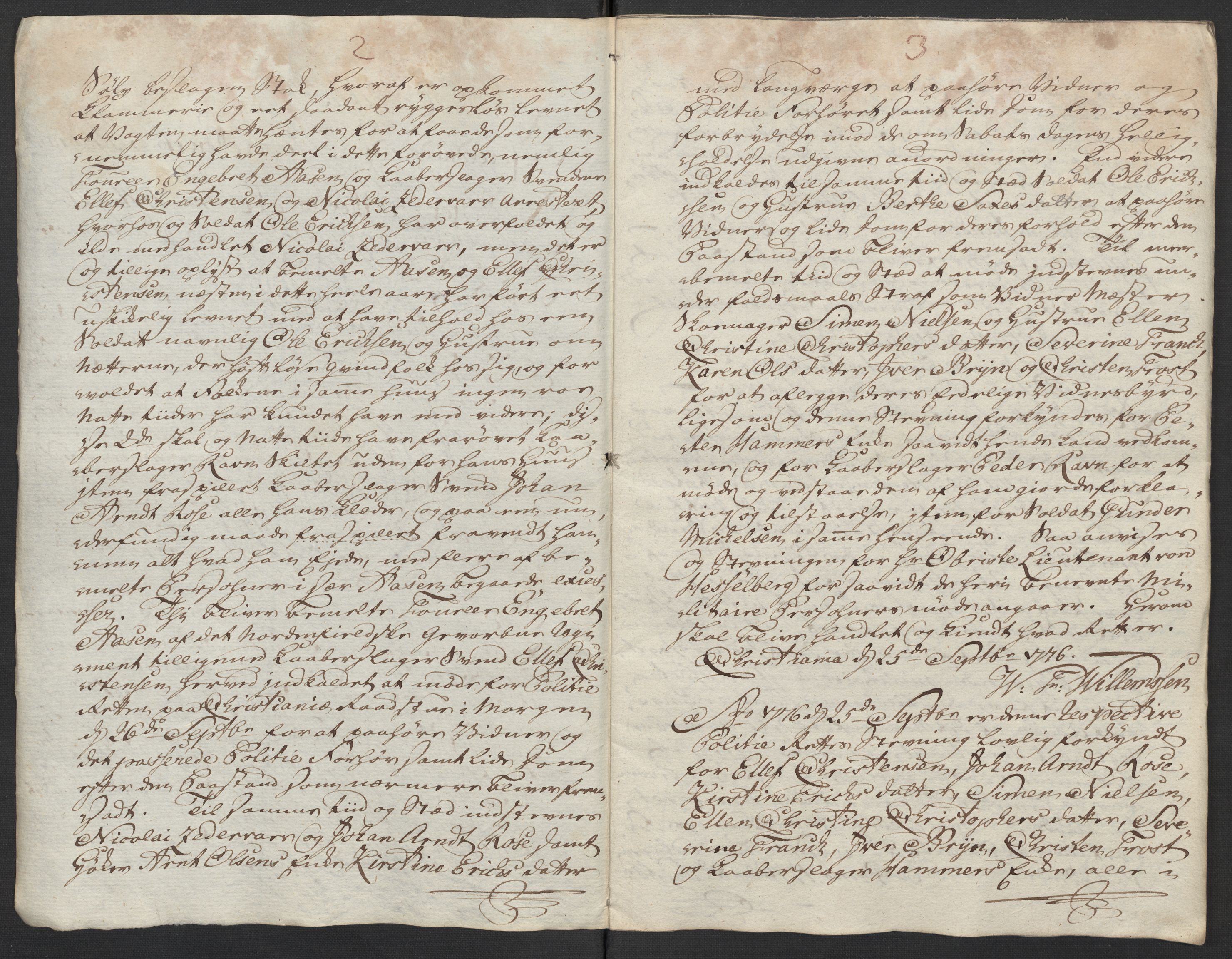 Kristiania stiftamt, SAO/A-10386/G/Gm/L0011: Domsakter og forhør, 1776, p. 309