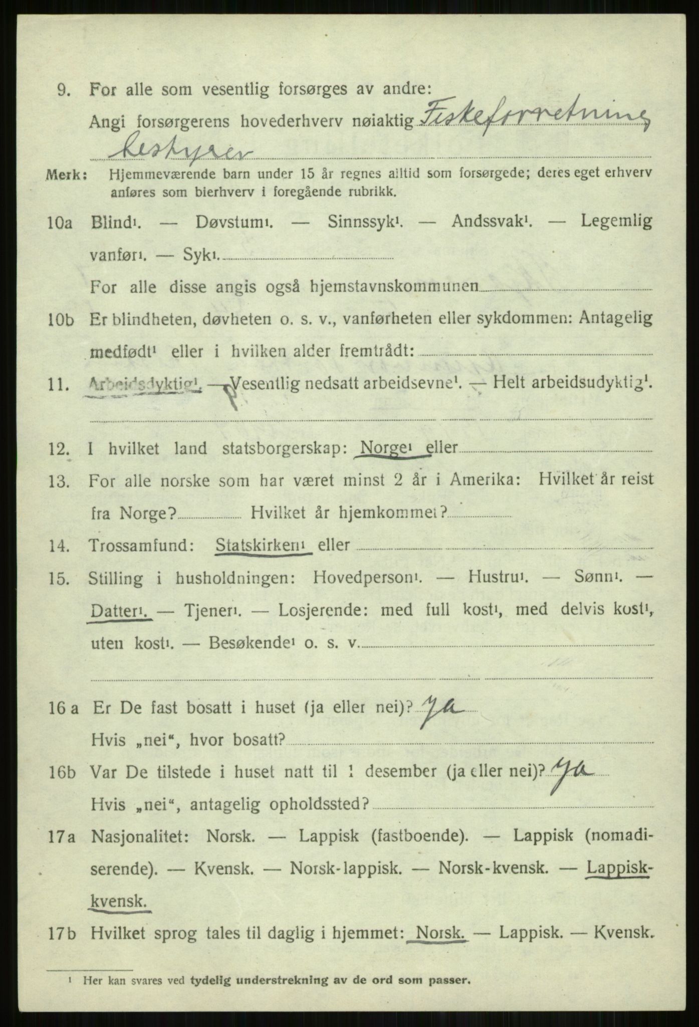 SATØ, 1920 census for Skjervøy, 1920, p. 4332