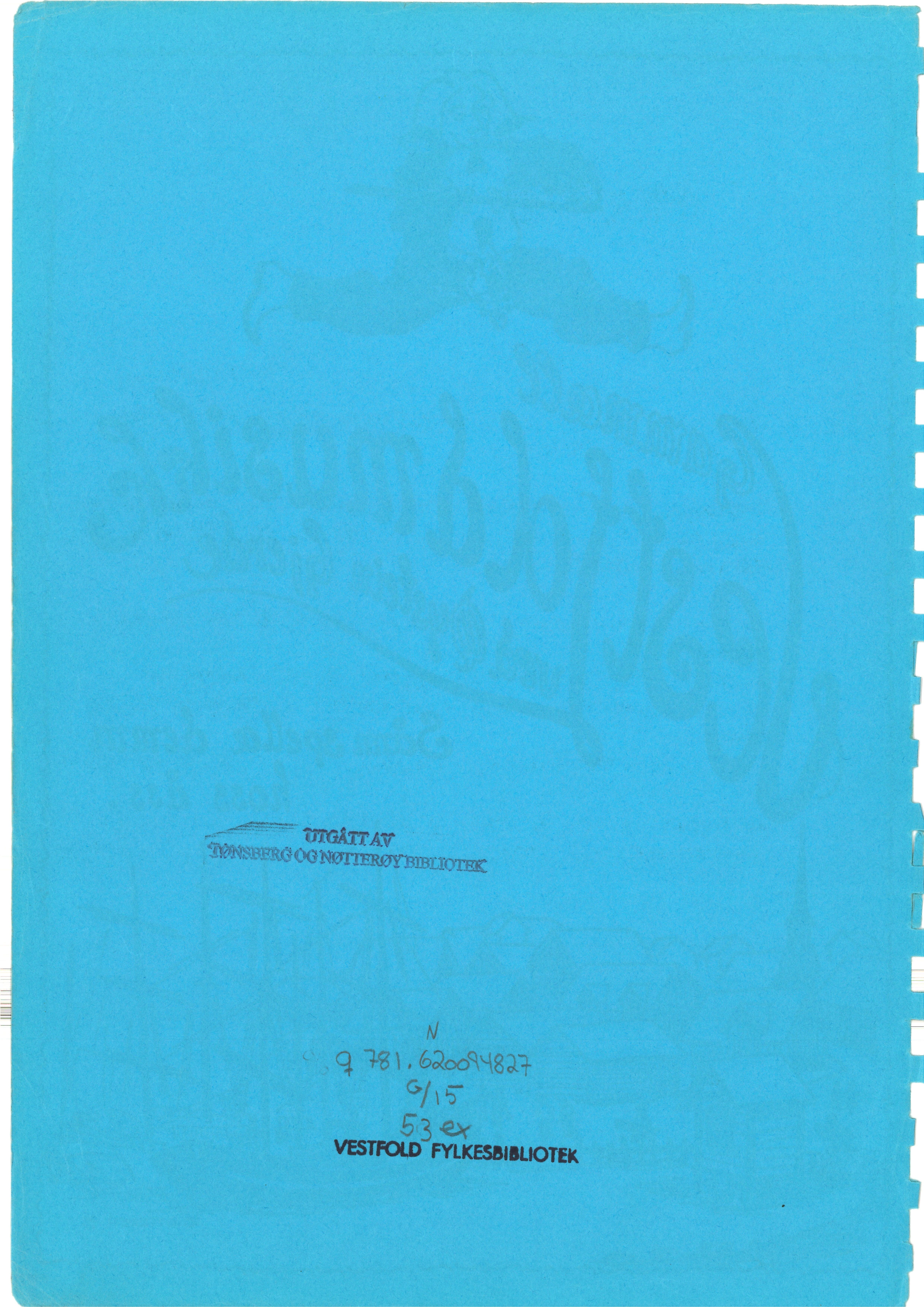 Sa 16 - Folkemusikk fra Vestfold, Gjerdesamlingen, VEMU/A-1868/H/L0006/0005: Innsamlet informasjon, kopier / 15 "Folkemusikk fra Vestfold" i Universitetsbiblioteket etter Erling Bøe