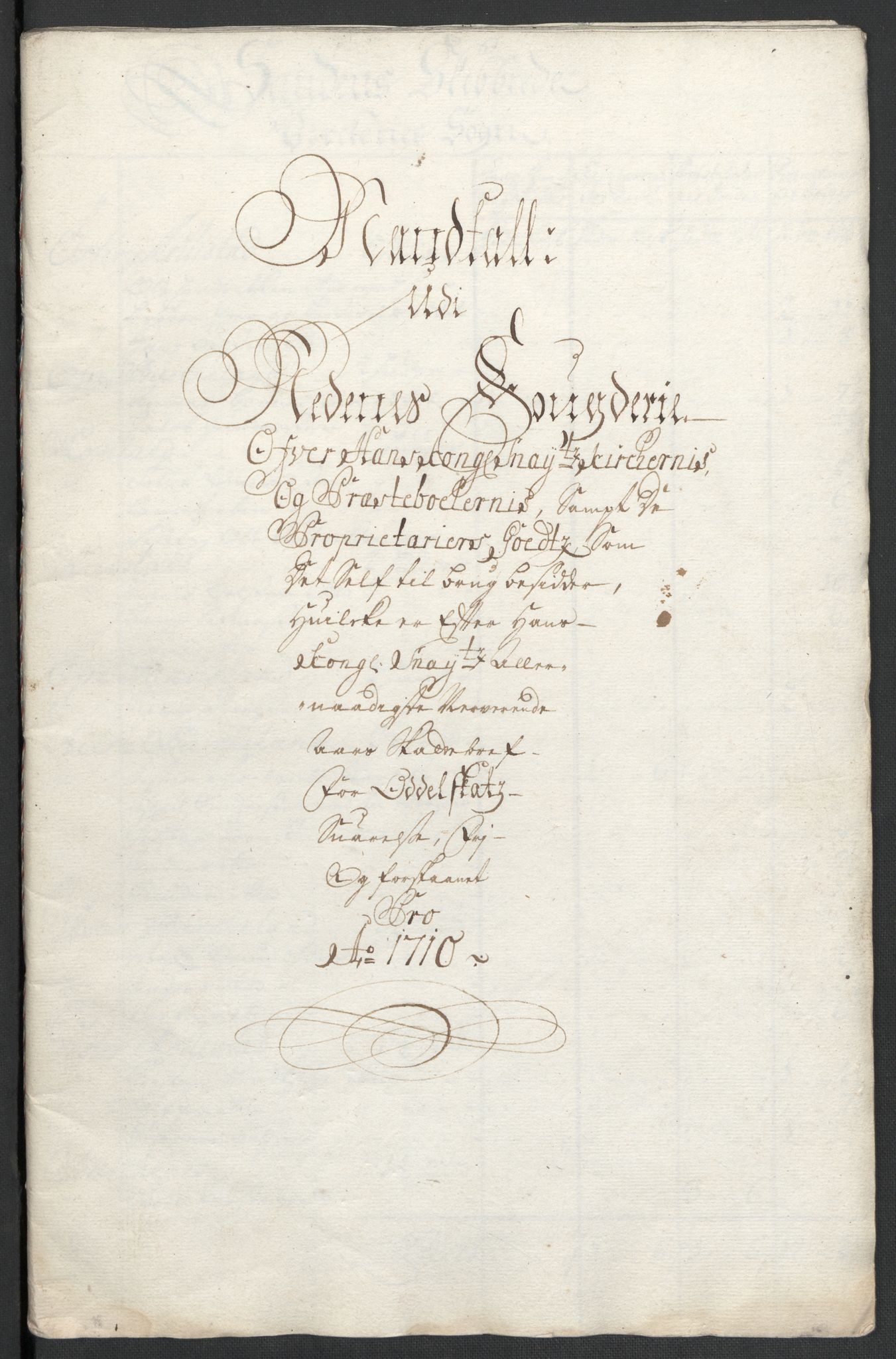 Rentekammeret inntil 1814, Reviderte regnskaper, Fogderegnskap, AV/RA-EA-4092/R39/L2319: Fogderegnskap Nedenes, 1710-1711, p. 89