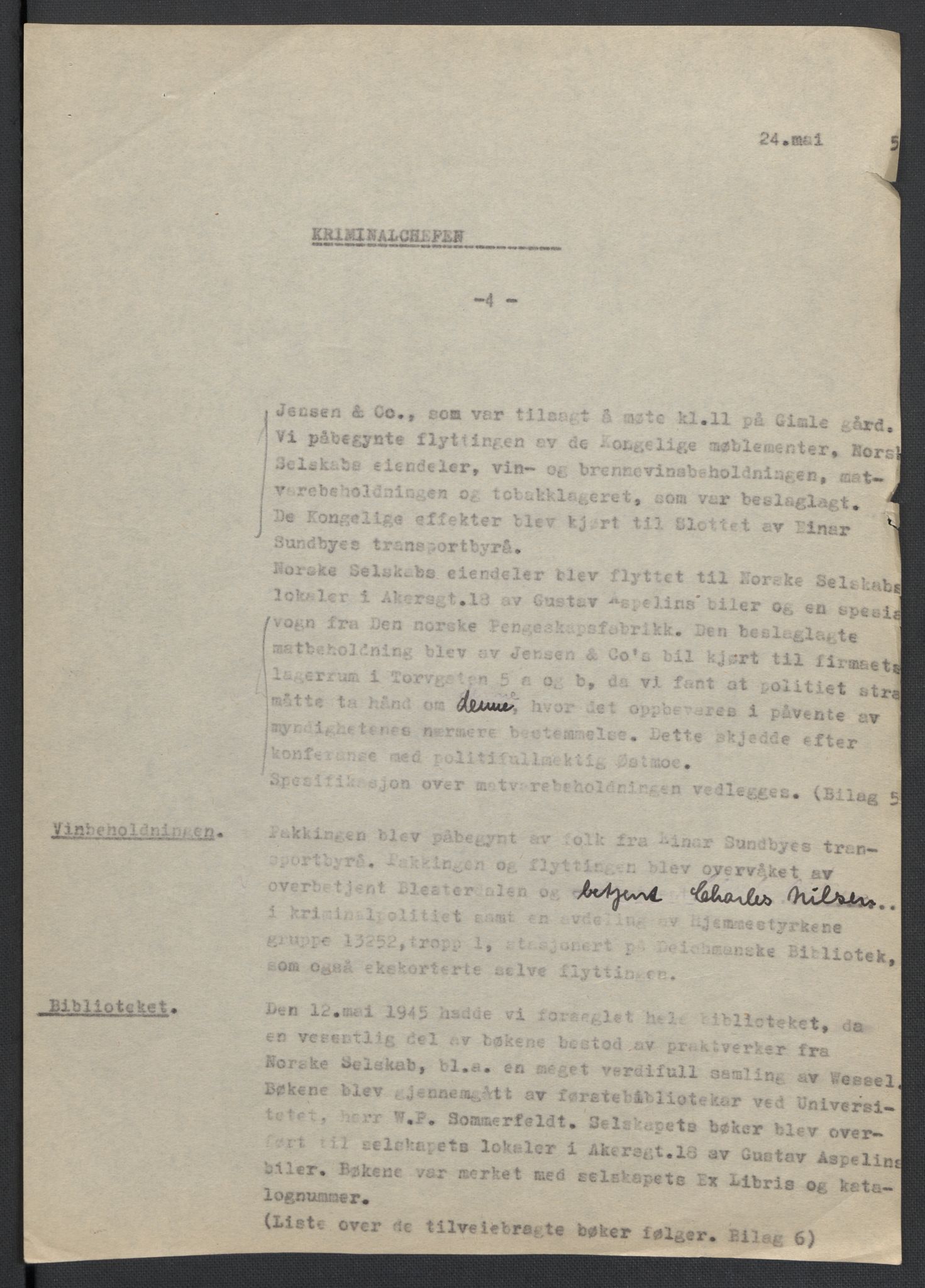 Landssvikarkivet, Oslo politikammer, AV/RA-S-3138-01/D/Da/L0003: Dnr. 29, 1945, p. 2598