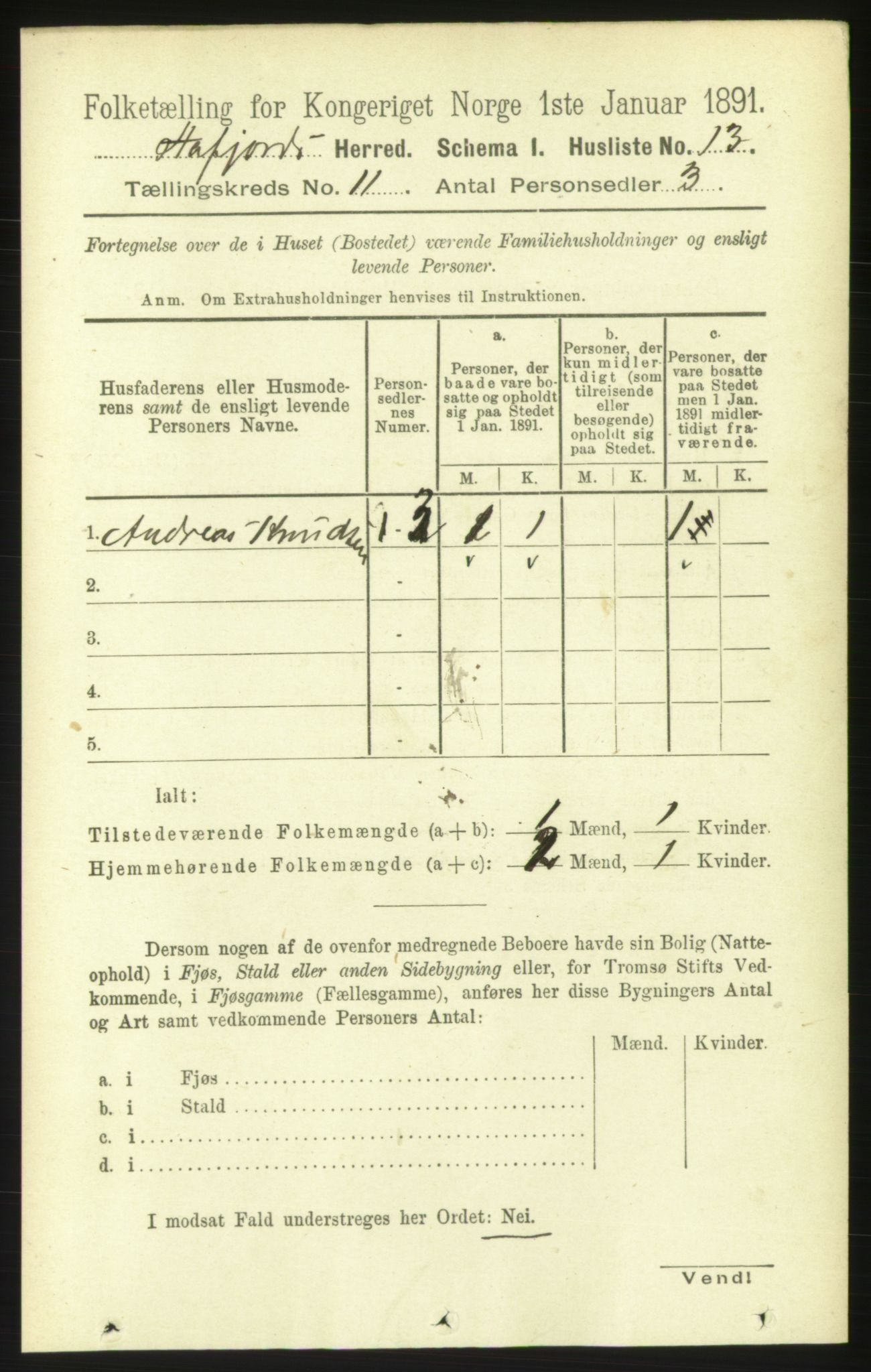 RA, 1891 census for 1630 Åfjord, 1891, p. 3260