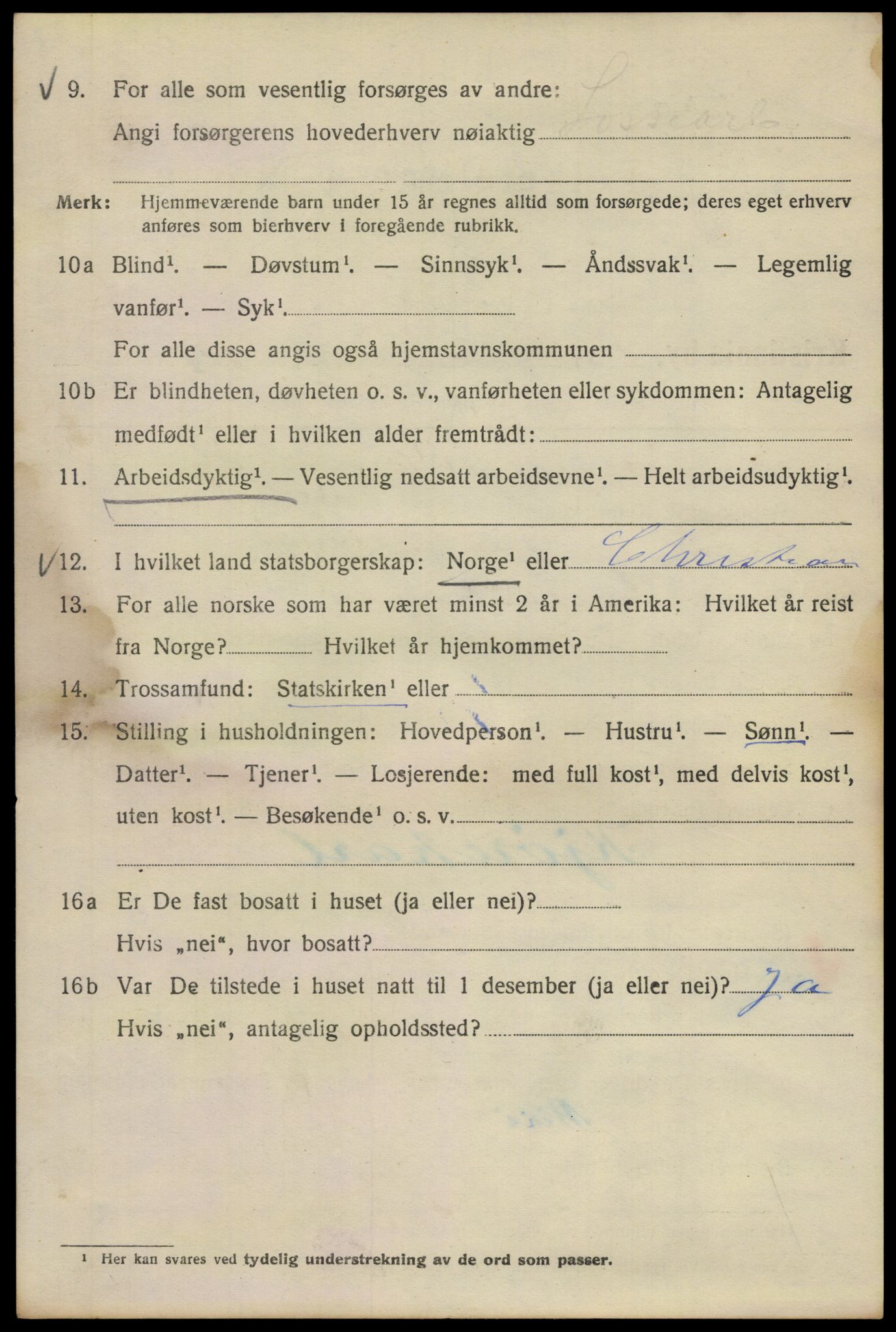 SAO, 1920 census for Kristiania, 1920, p. 215080