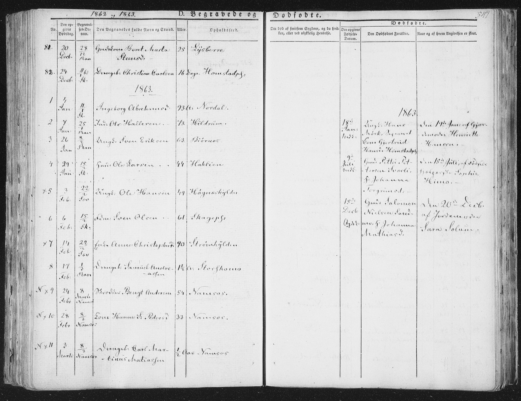 Ministerialprotokoller, klokkerbøker og fødselsregistre - Nord-Trøndelag, SAT/A-1458/764/L0552: Parish register (official) no. 764A07b, 1824-1865, p. 547