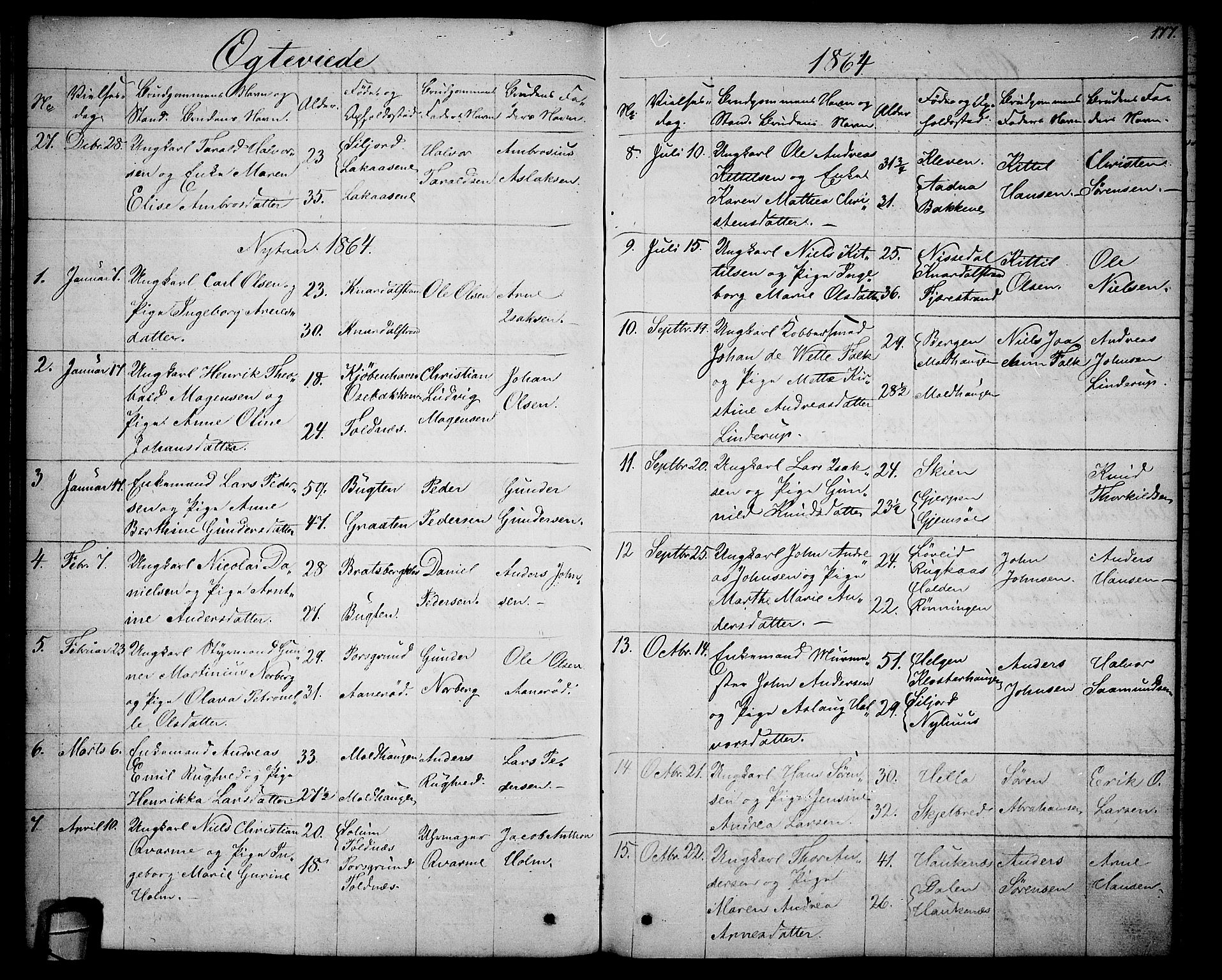 Solum kirkebøker, SAKO/A-306/G/Ga/L0004: Parish register (copy) no. I 4, 1859-1876, p. 177