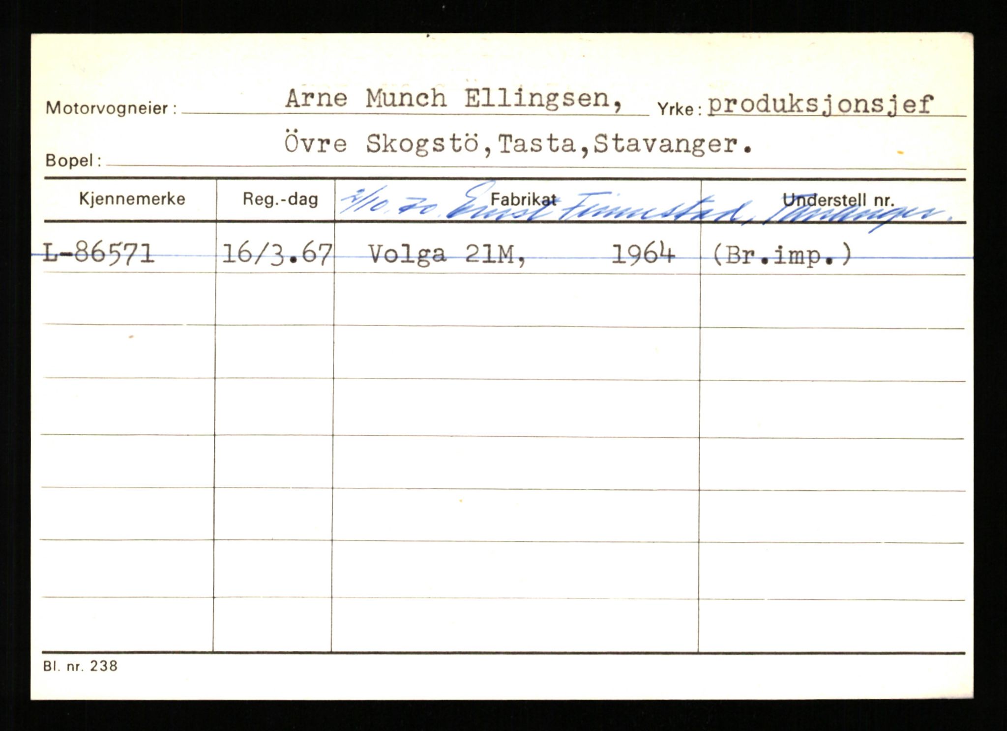 Stavanger trafikkstasjon, SAST/A-101942/0/H/L0007: Egerøy - Eppeland, 1930-1971, p. 2053