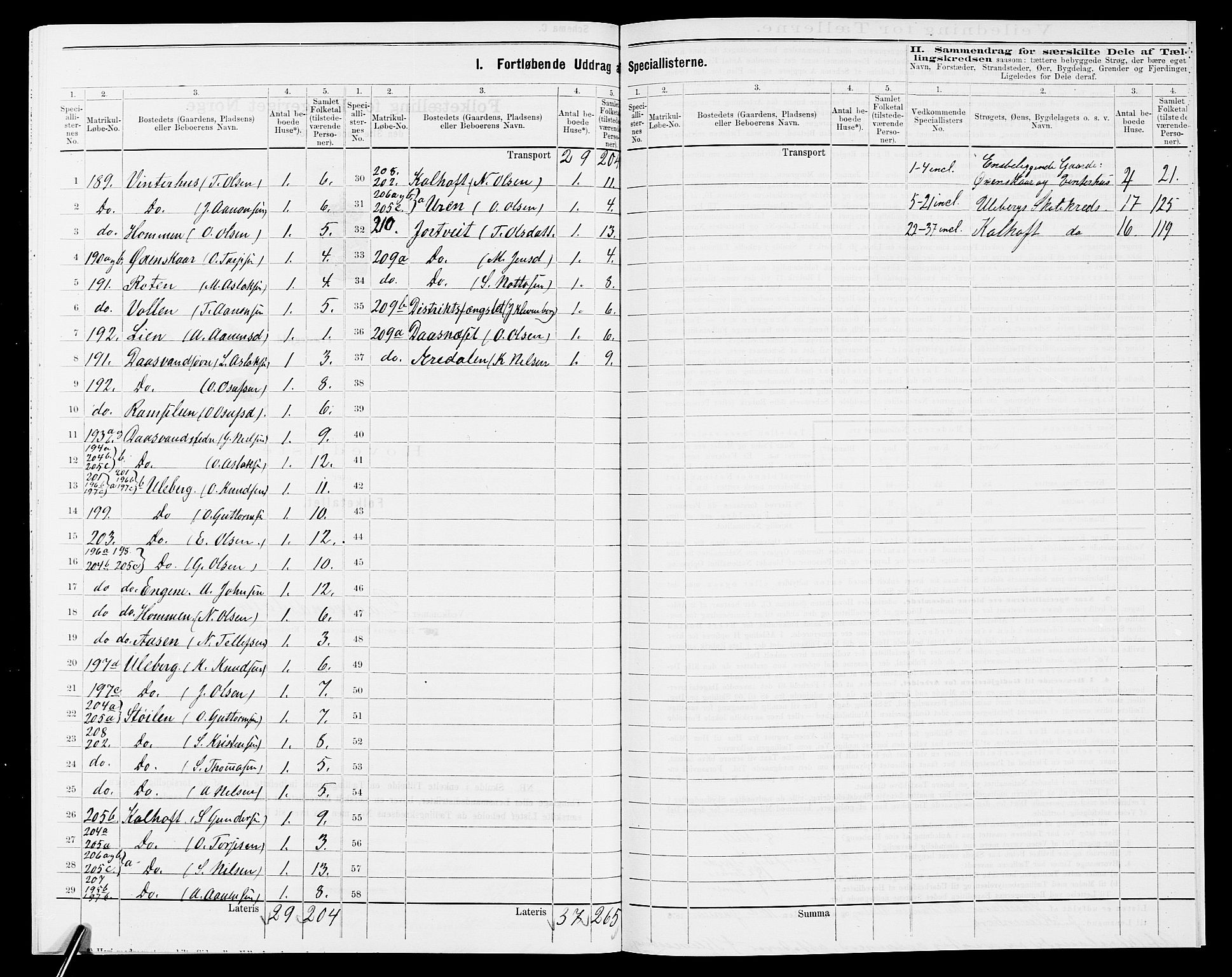 SAK, 1875 census for 0934P Evje, 1875, p. 308