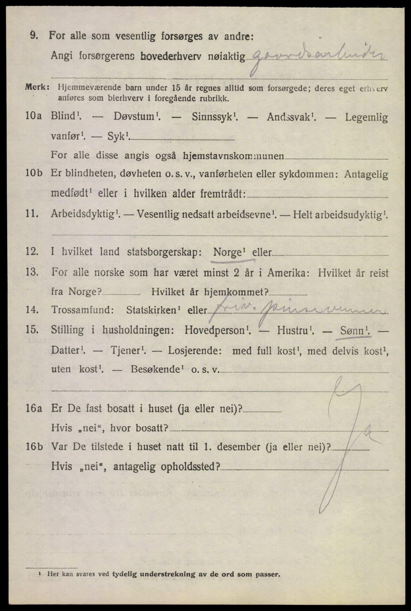 SAKO, 1920 census for Borre, 1920, p. 6091