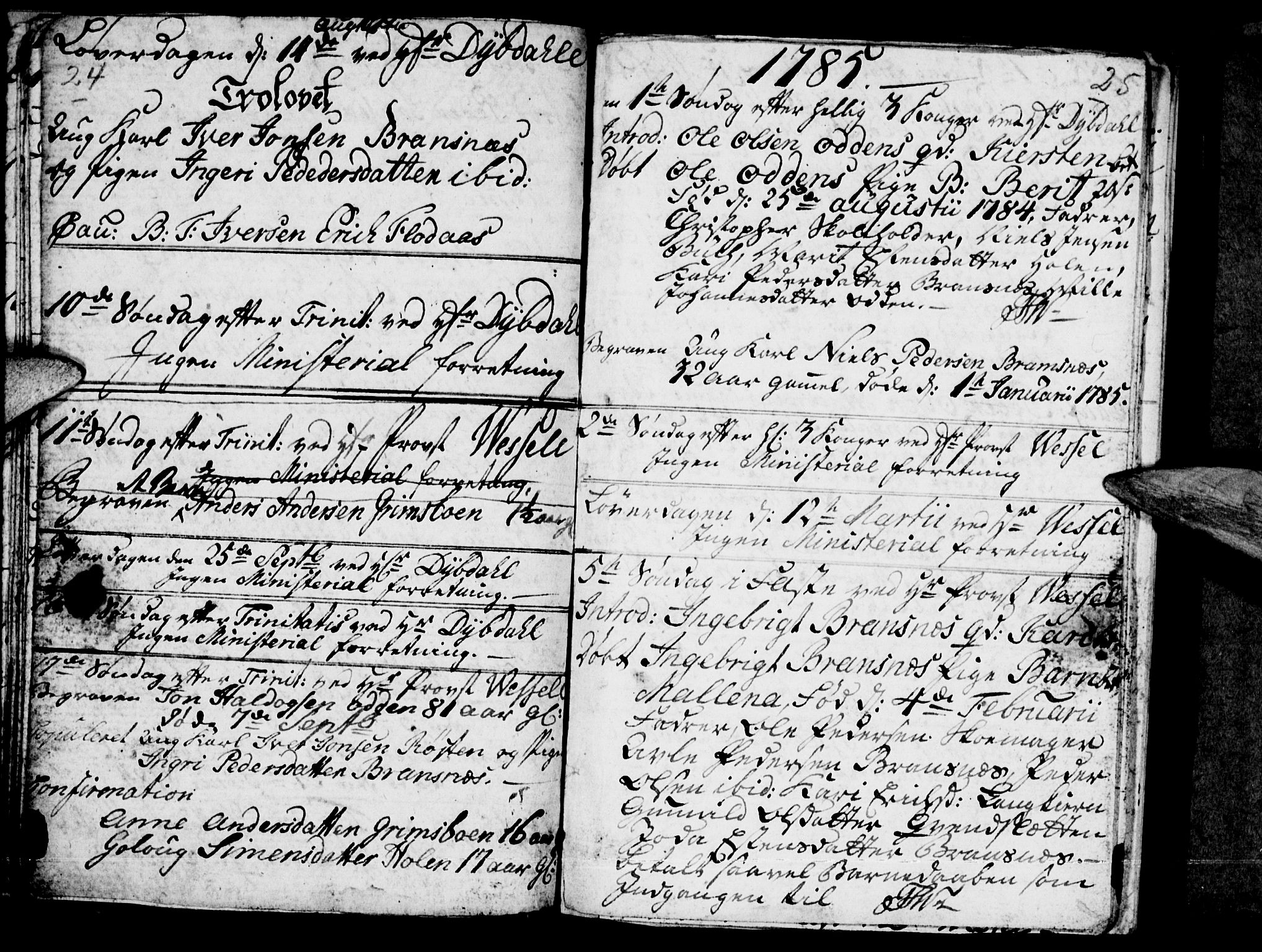 Tynset prestekontor, SAH/PREST-058/H/Ha/Haa/L0011: Parish register (official) no. 11, 1779-1790, p. 24-25