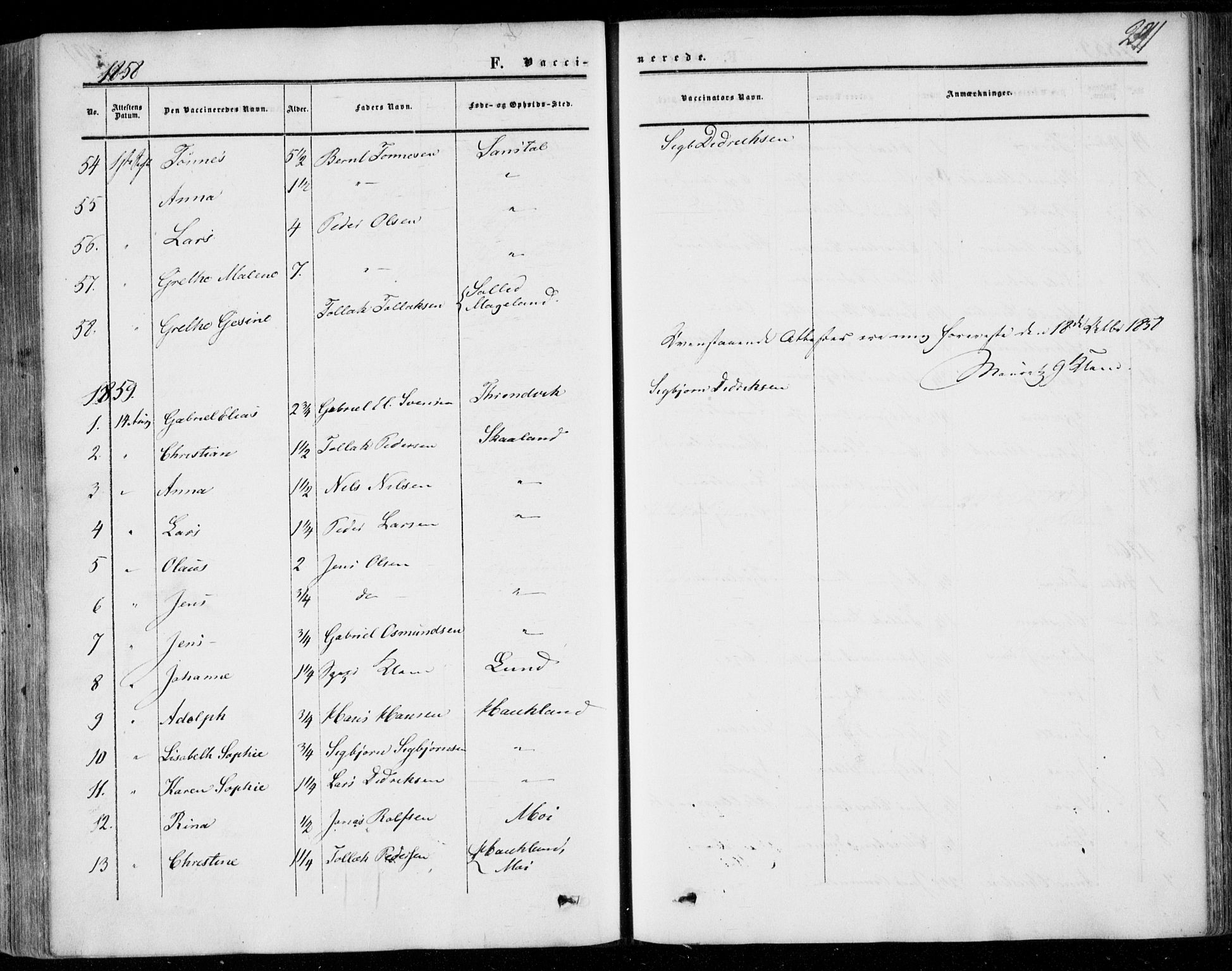 Lund sokneprestkontor, AV/SAST-A-101809/S06/L0009: Parish register (official) no. A 8, 1853-1877, p. 291