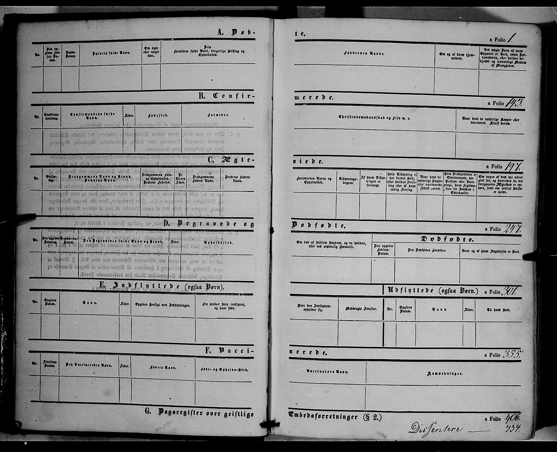 Vardal prestekontor, SAH/PREST-100/H/Ha/Haa/L0006: Parish register (official) no. 6, 1854-1866