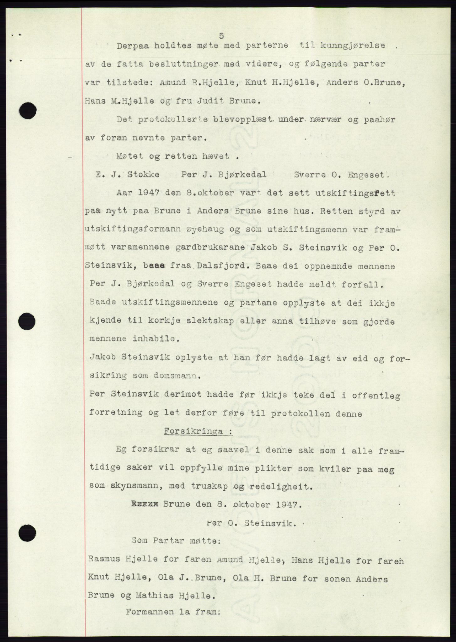 Søre Sunnmøre sorenskriveri, AV/SAT-A-4122/1/2/2C/L0083: Mortgage book no. 9A, 1948-1949, Diary no: : 57/1949