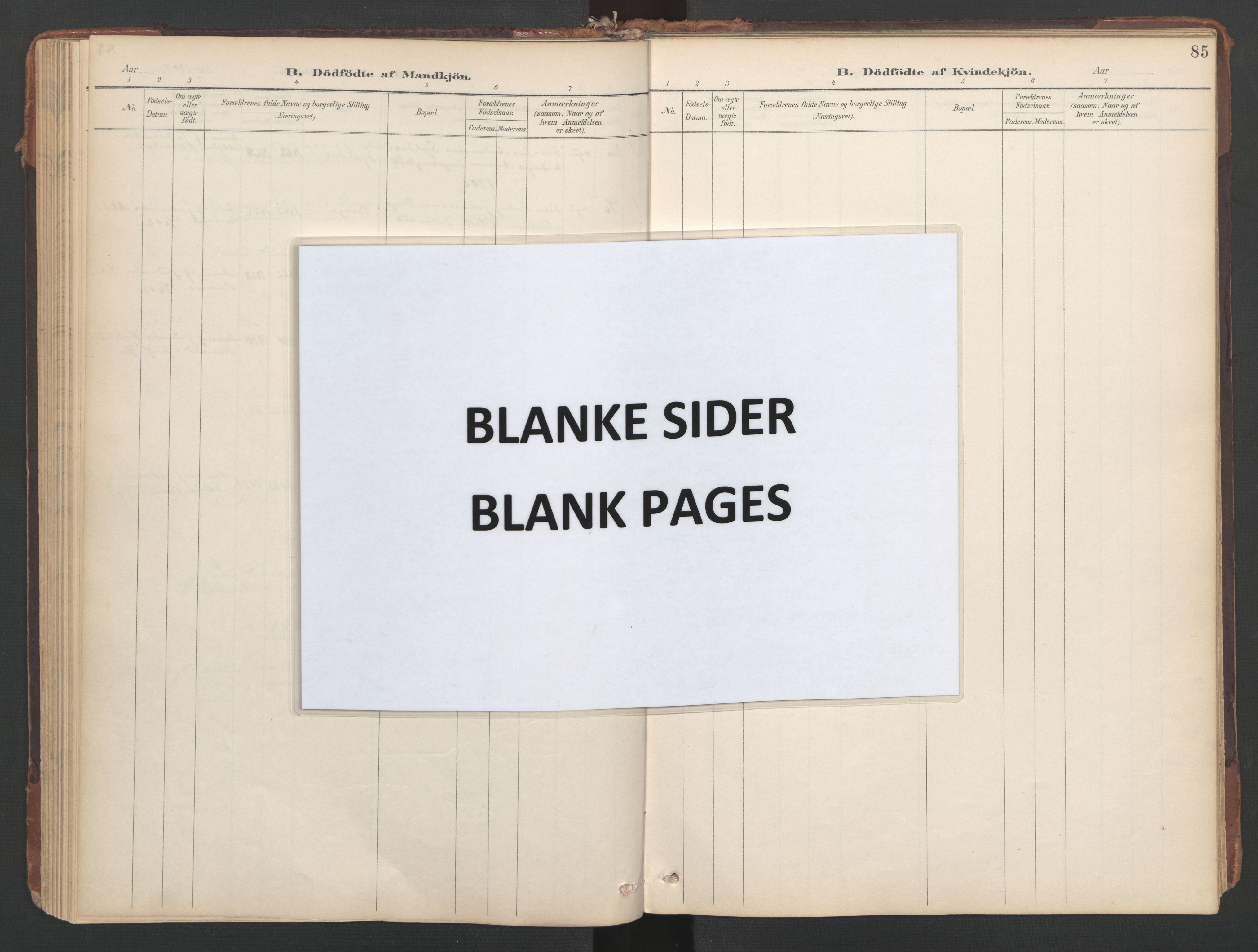 Ministerialprotokoller, klokkerbøker og fødselsregistre - Sør-Trøndelag, SAT/A-1456/638/L0568: Parish register (official) no. 638A01, 1901-1916, p. 85