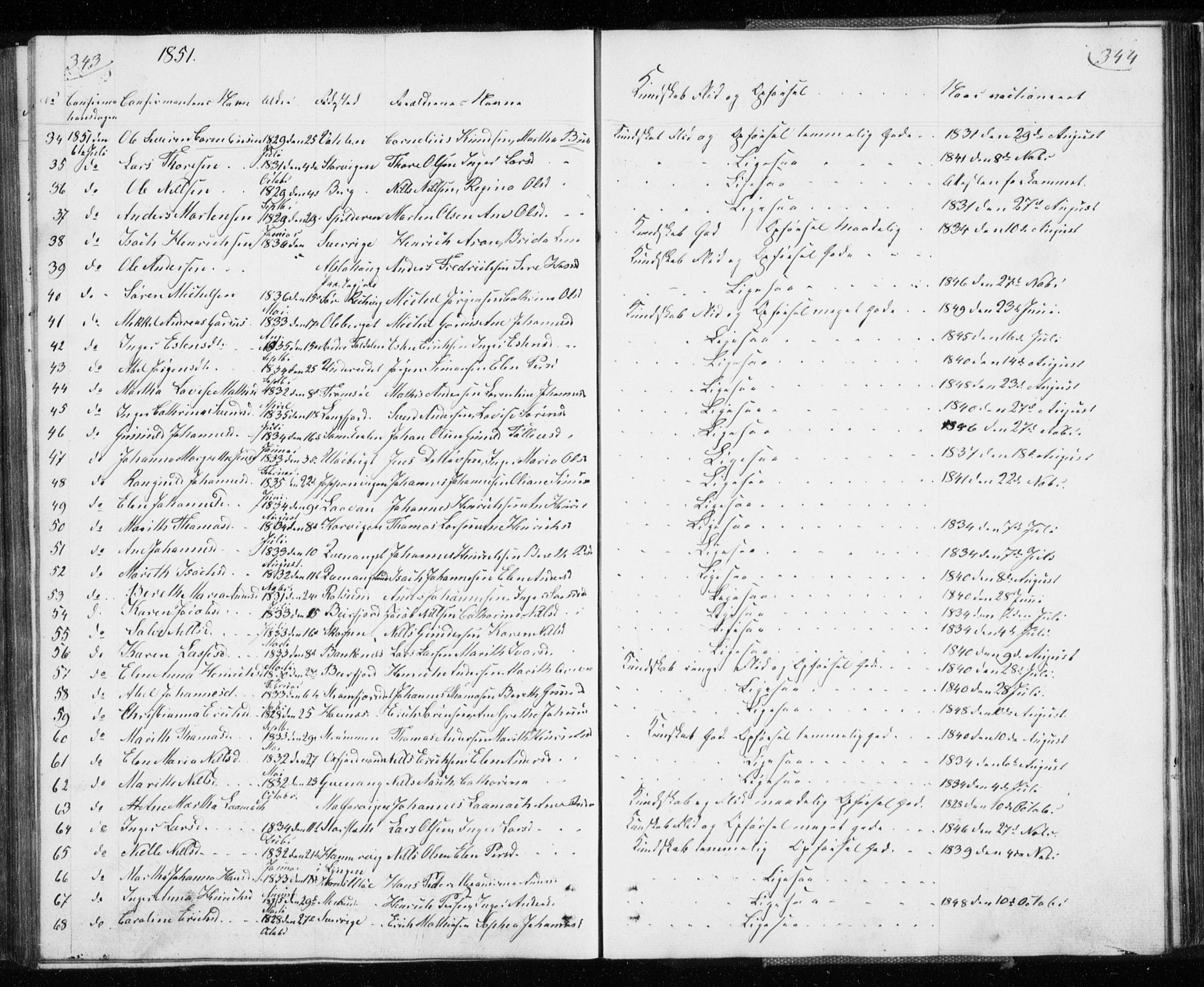 Skjervøy sokneprestkontor, SATØ/S-1300/H/Ha/Hab/L0003klokker: Parish register (copy) no. 3, 1849-1861, p. 343-344