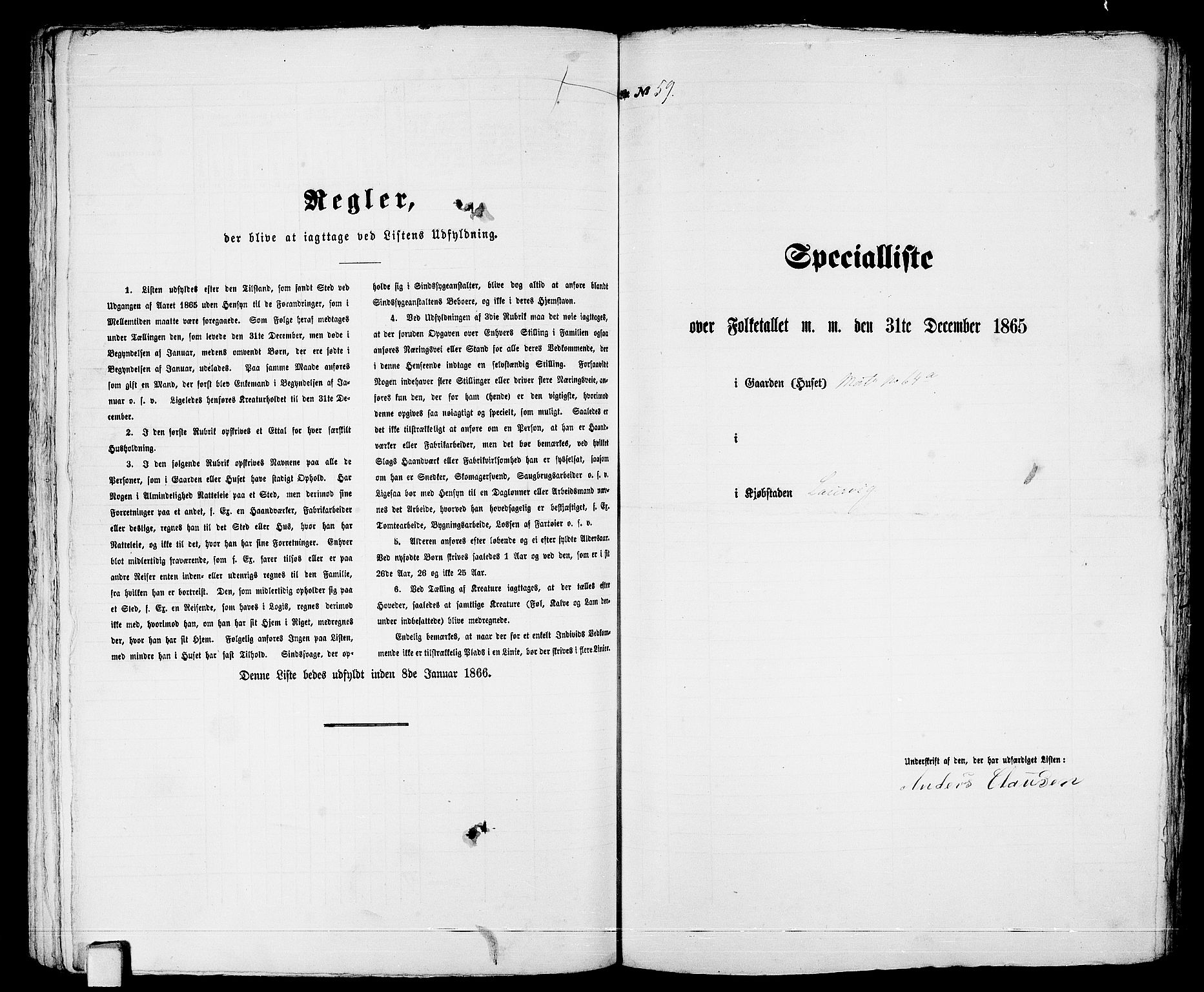 RA, 1865 census for Larvik, 1865, p. 131