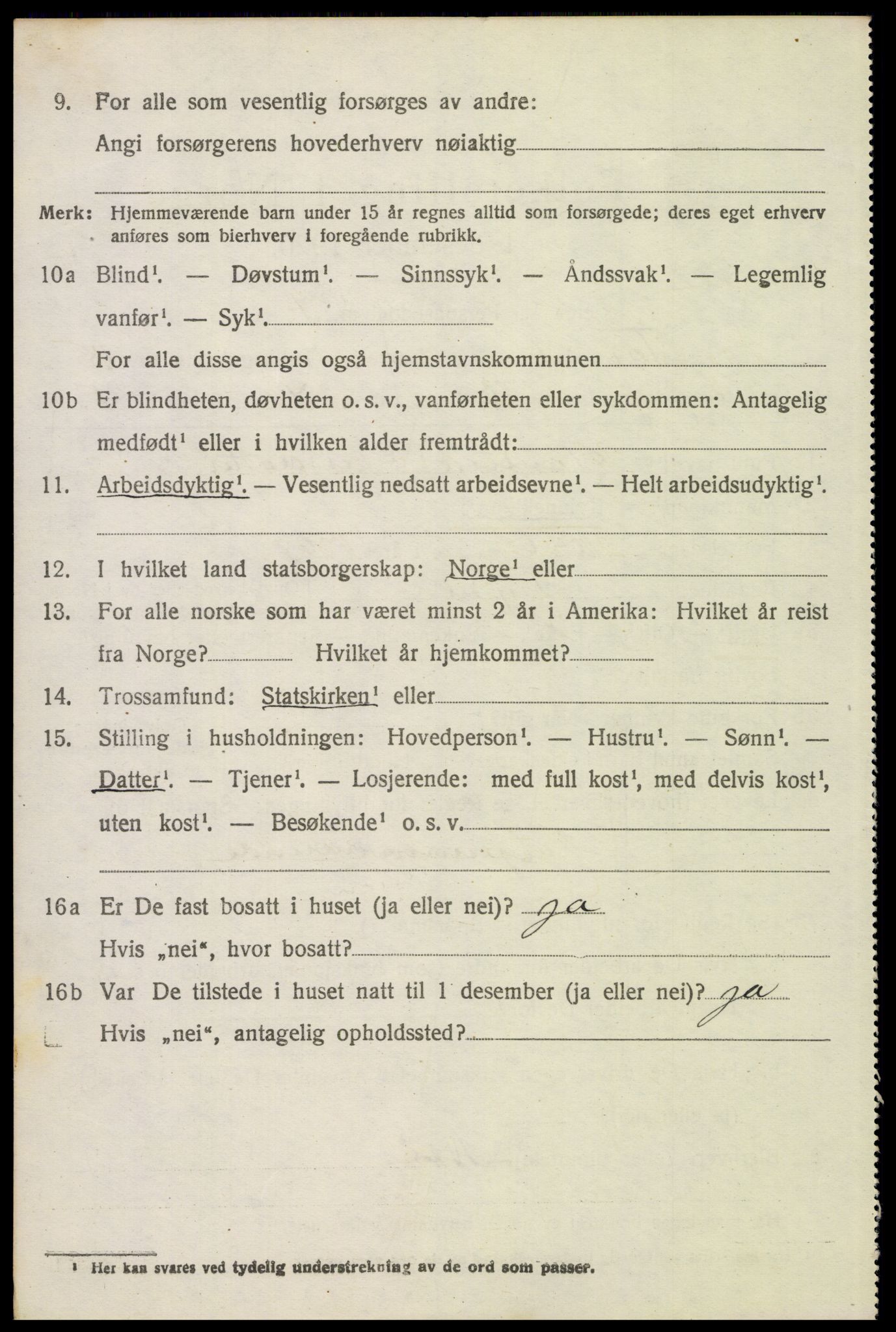 SAH, 1920 census for Trysil, 1920, p. 7854