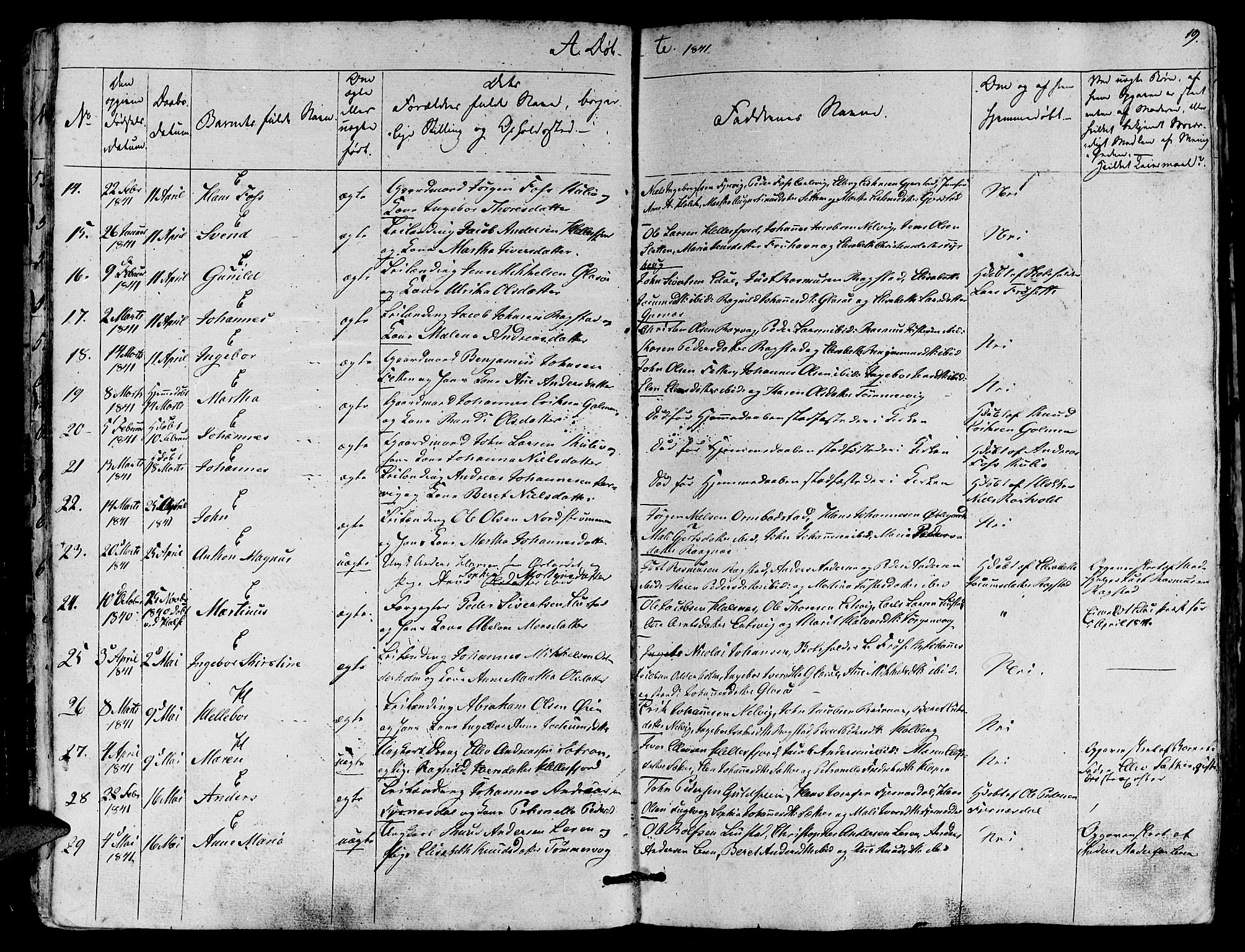 Ministerialprotokoller, klokkerbøker og fødselsregistre - Møre og Romsdal, AV/SAT-A-1454/581/L0936: Parish register (official) no. 581A04, 1836-1852, p. 19