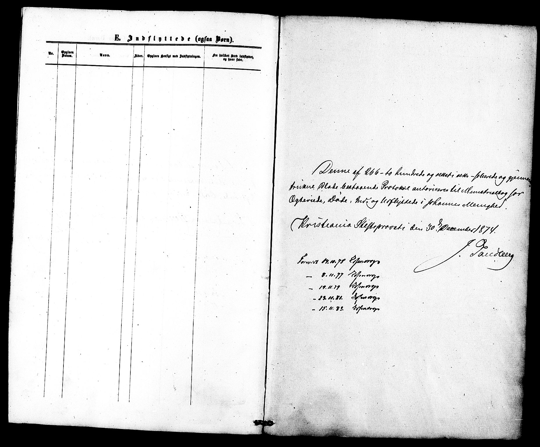 Johannes prestekontor Kirkebøker, SAO/A-10852/F/Fa/L0002: Parish register (official) no. 2, 1875-1882