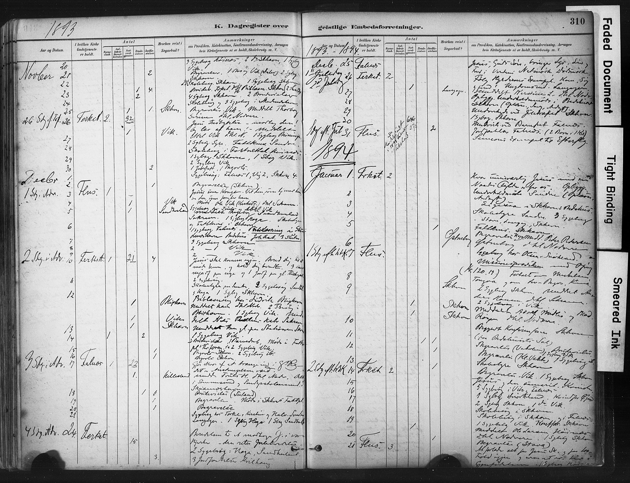 Skudenes sokneprestkontor, SAST/A -101849/H/Ha/Haa/L0009: Parish register (official) no. A 6, 1882-1912, p. 310